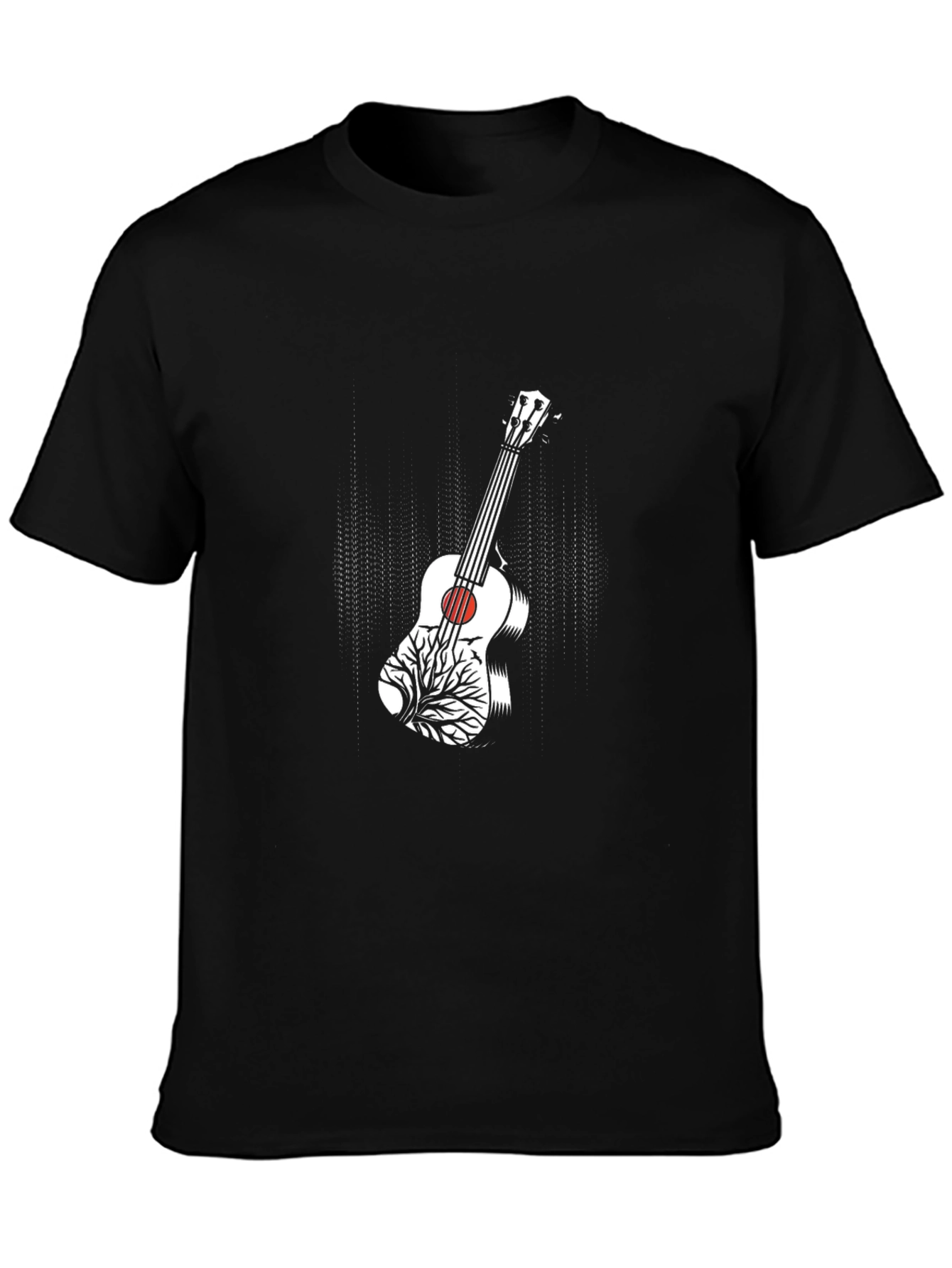 Guitar Tree Graphic T-Shirt - Black