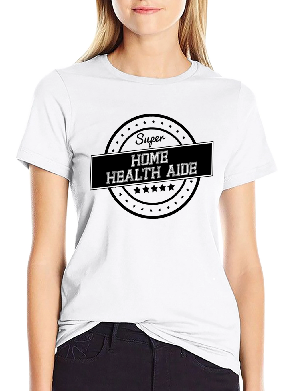 Super Home Health Aide Black T-Shirt