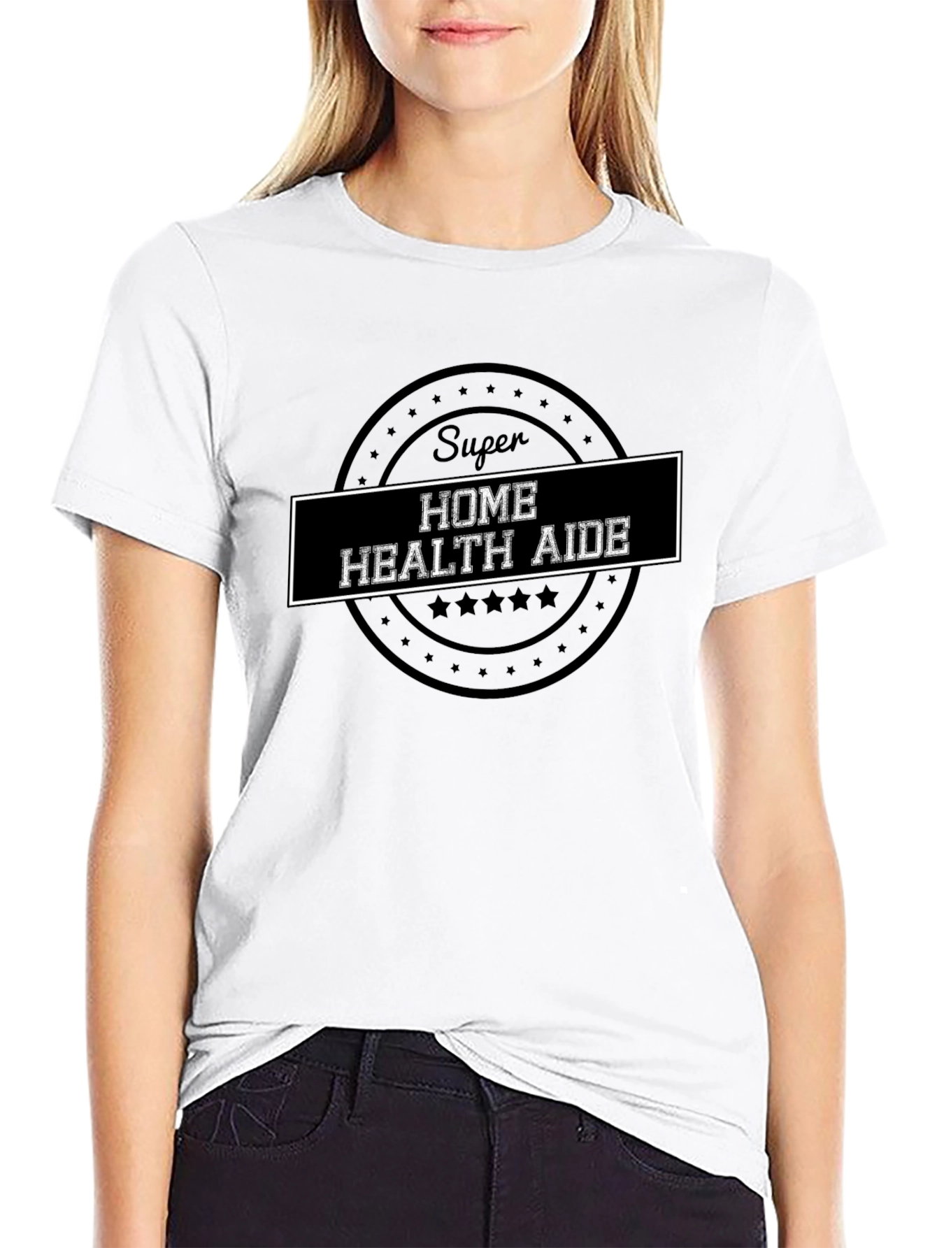 Super Home Health Aide Black T-Shirt