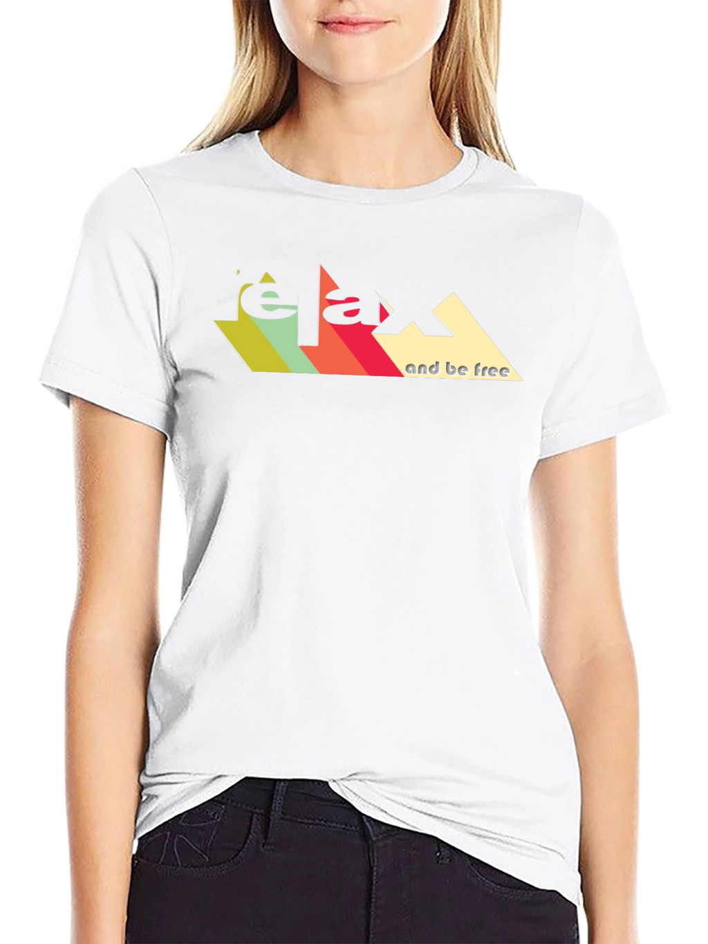 Relax And Be Free Graphic Tee - Retro Design