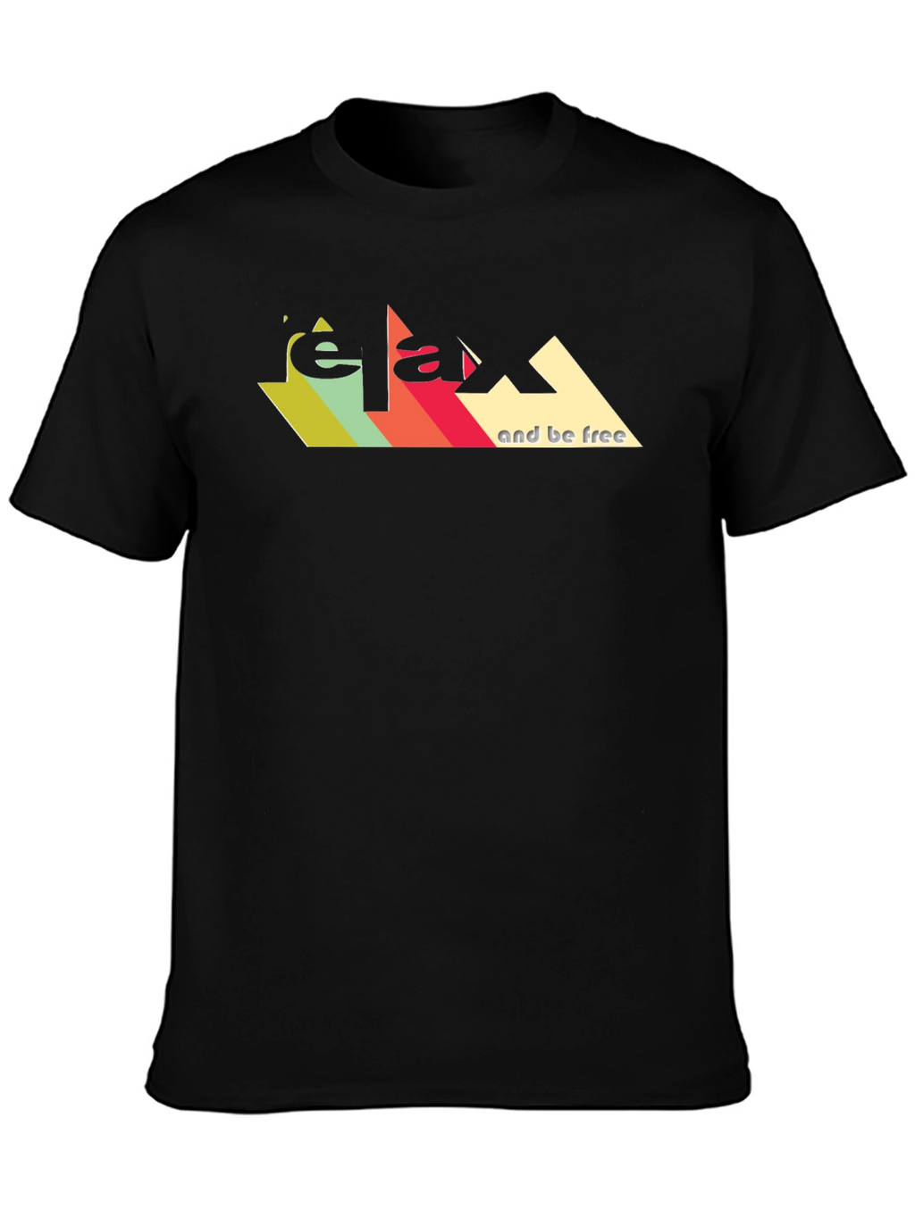 Relax And Be Free Graphic Tee - Retro Design