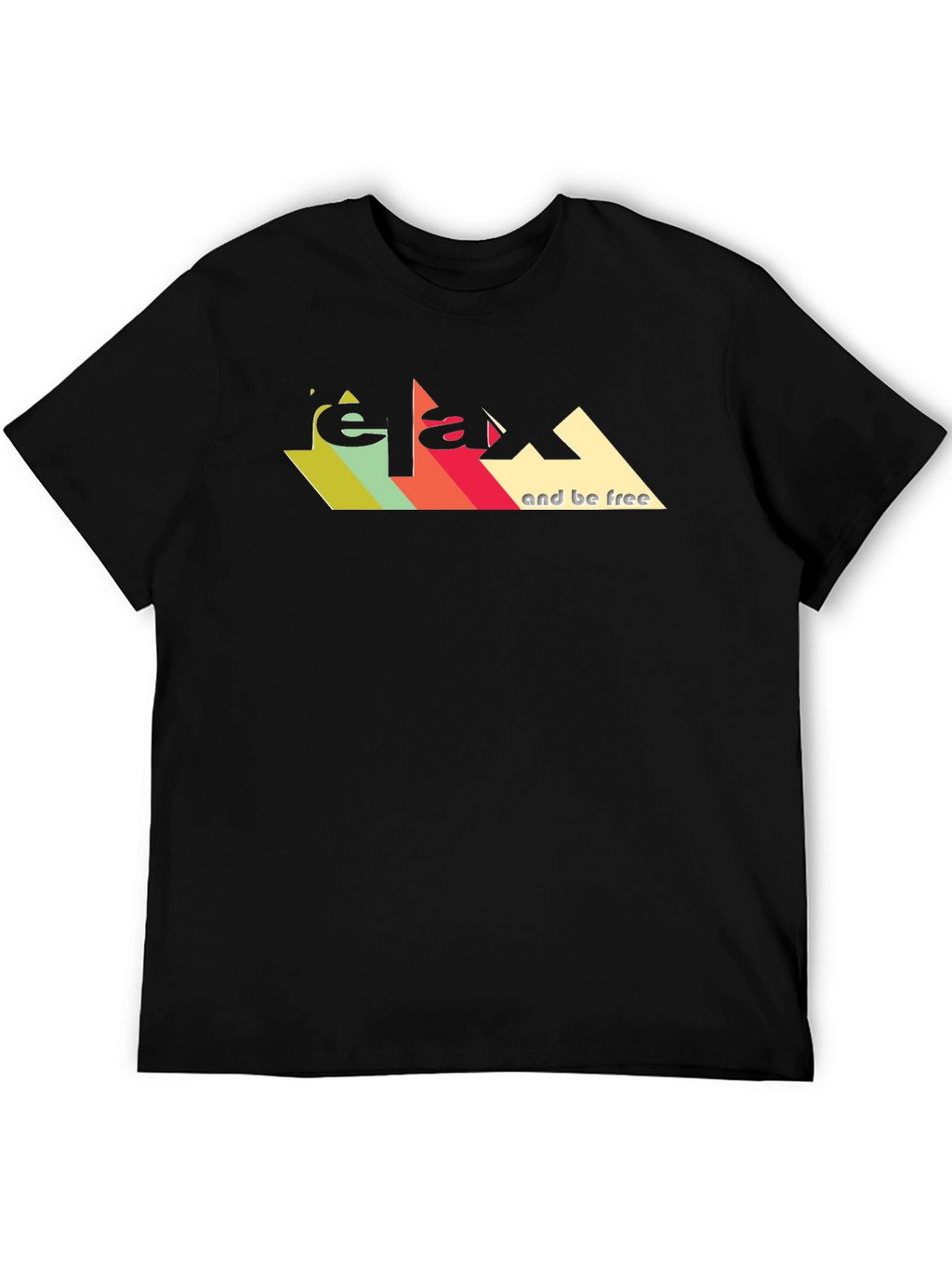 Relax And Be Free Graphic Tee - Retro Design