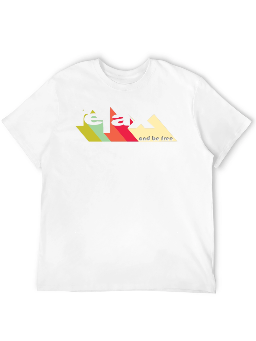 Relax And Be Free Graphic Tee - Retro Design