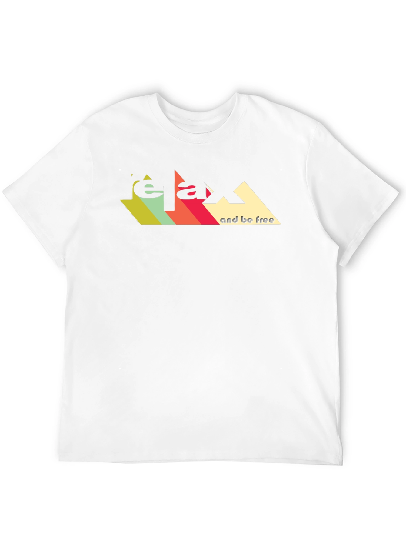 Relax And Be Free Graphic Tee - Retro Design