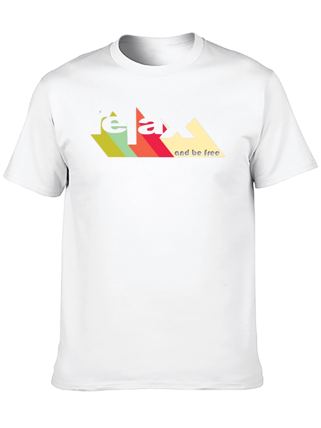 Relax And Be Free Graphic Tee - Retro Design
