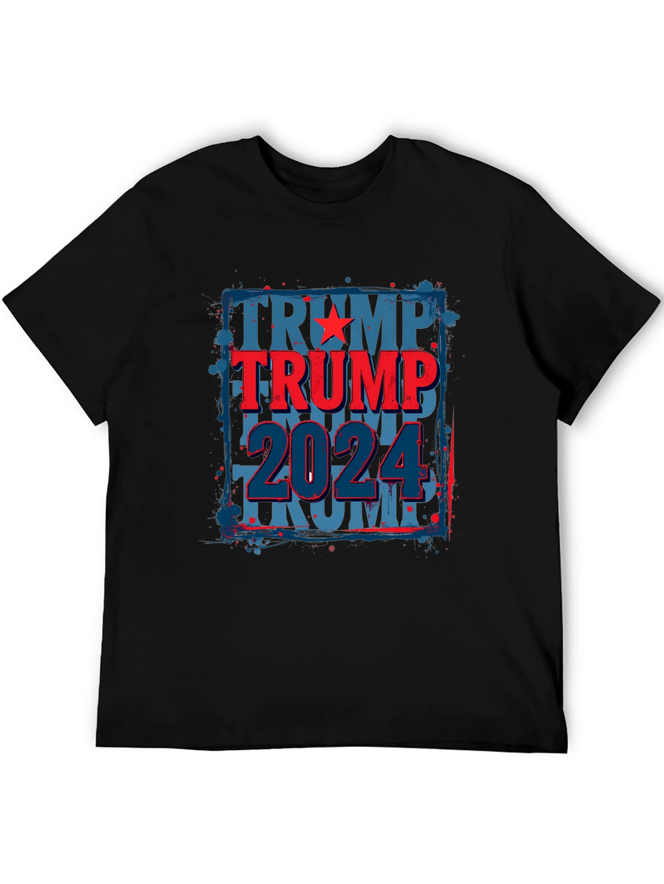 Trump 2024 Graphic Tee - Patriotic Black T-Shirt