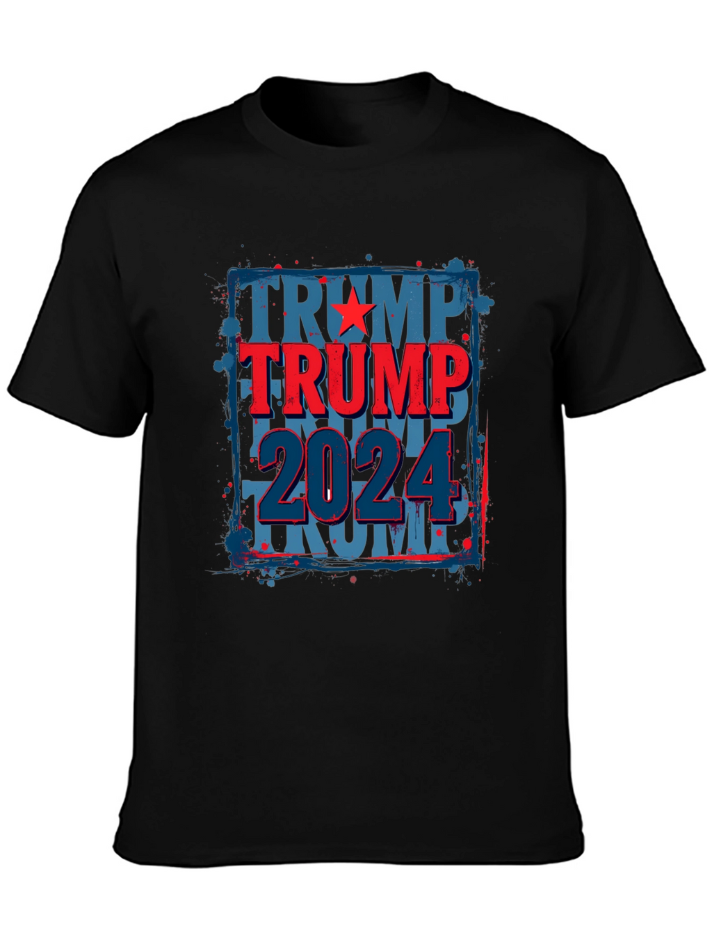 Trump 2024 Graphic Tee - Patriotic Black T-Shirt