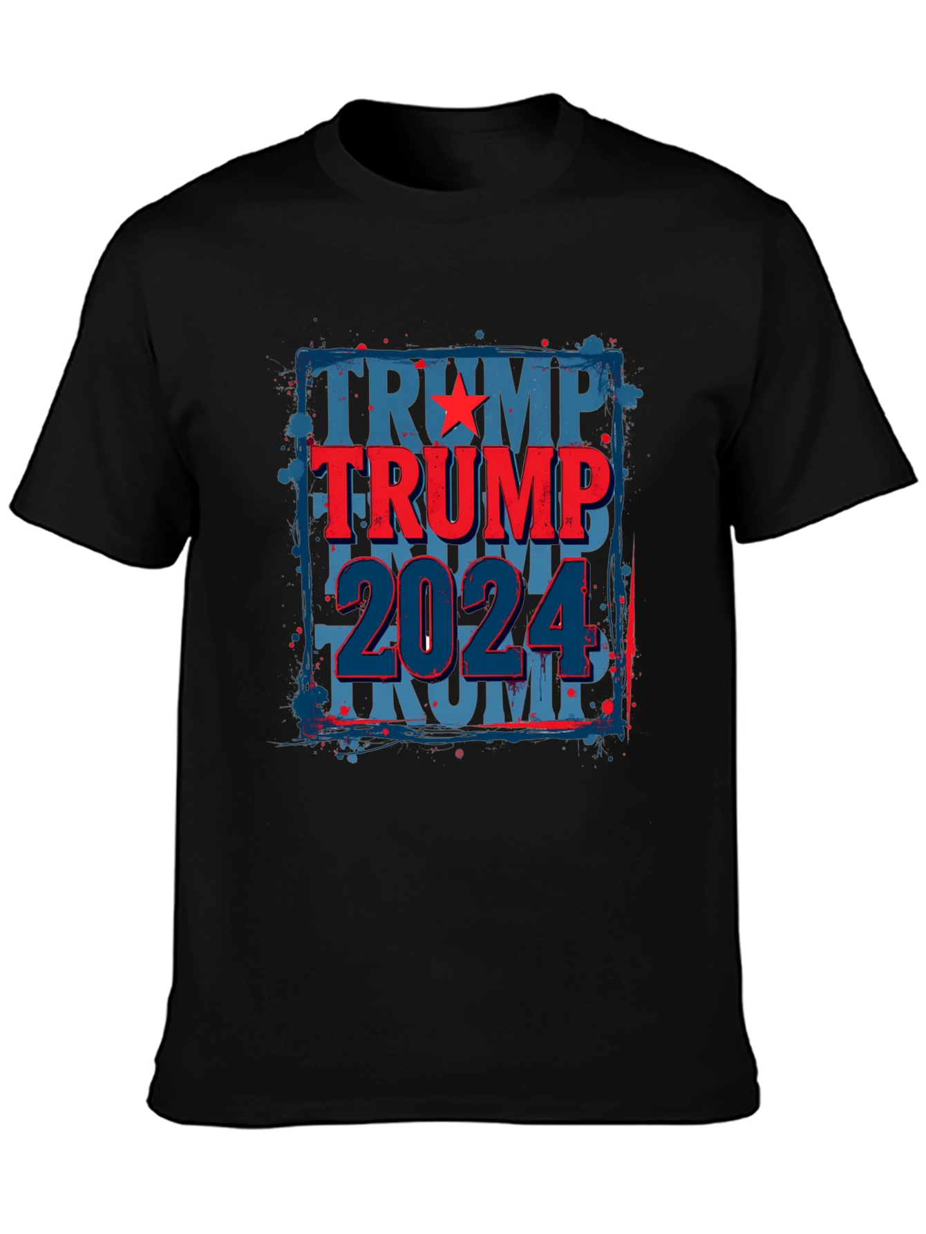 Trump 2024 Graphic Tee - Patriotic Black T-Shirt