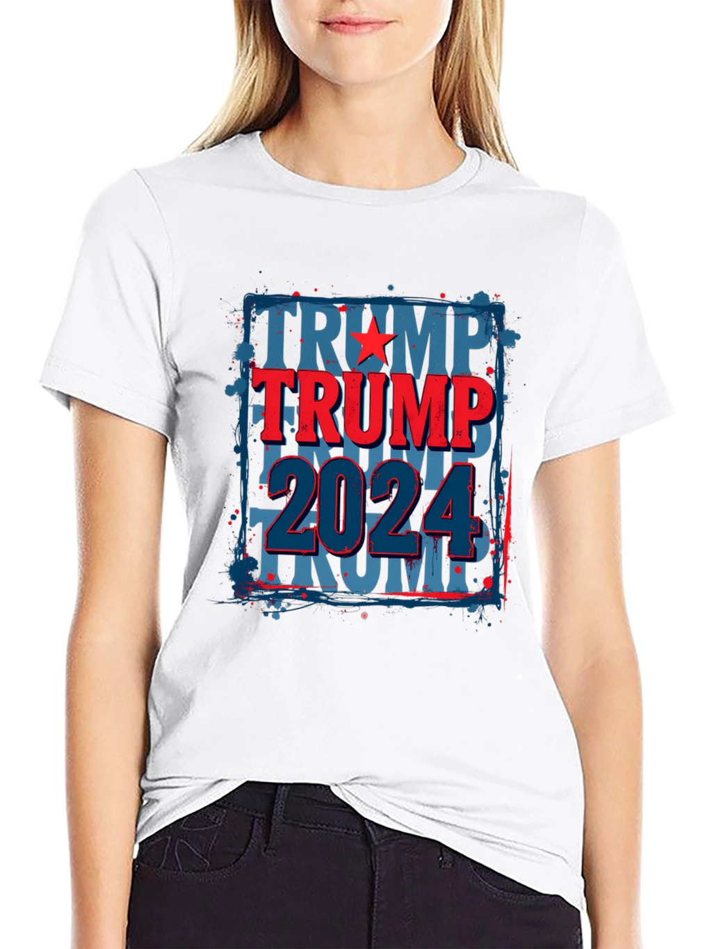 Trump 2024 Graphic Tee - Patriotic Black T-Shirt