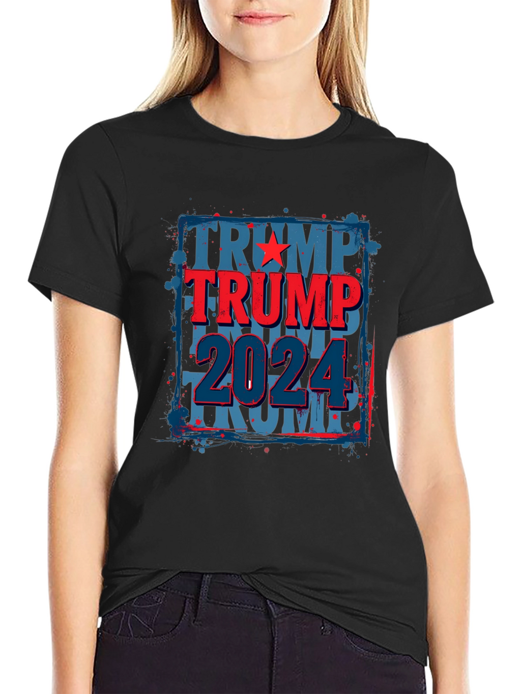 Trump 2024 Graphic Tee - Patriotic Black T-Shirt
