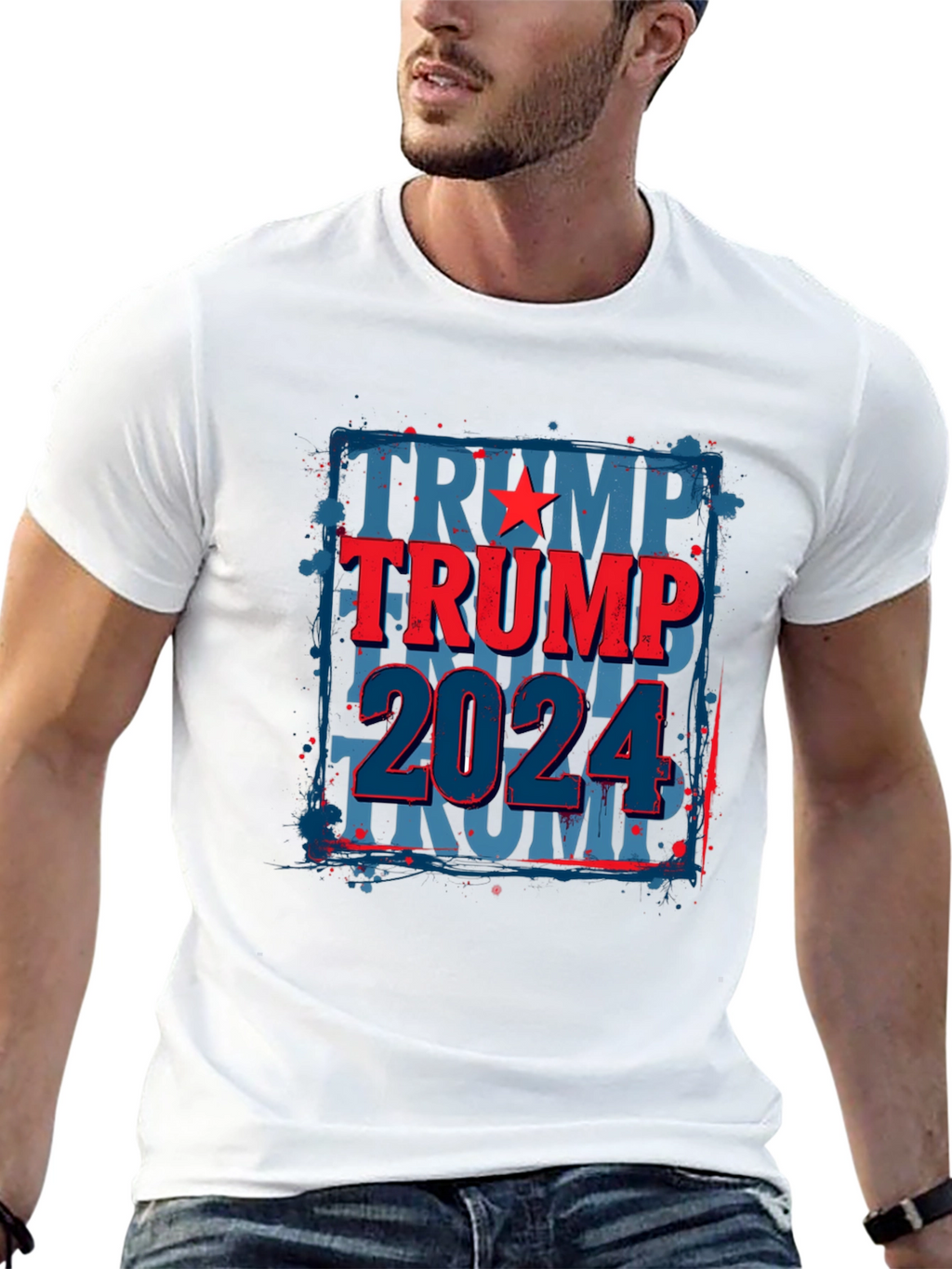 Trump 2024 Graphic Tee - Patriotic Black T-Shirt