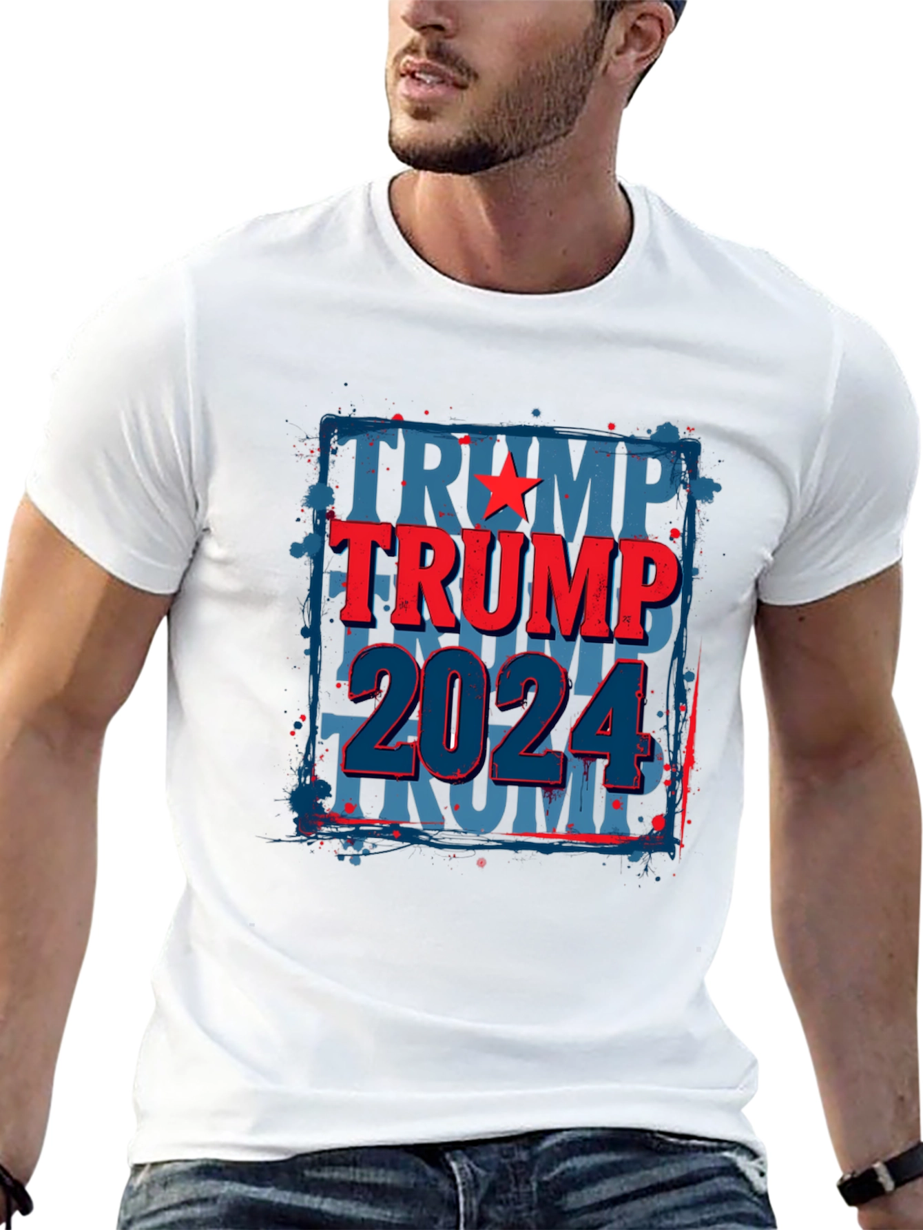 Trump 2024 Graphic Tee - Patriotic Black T-Shirt
