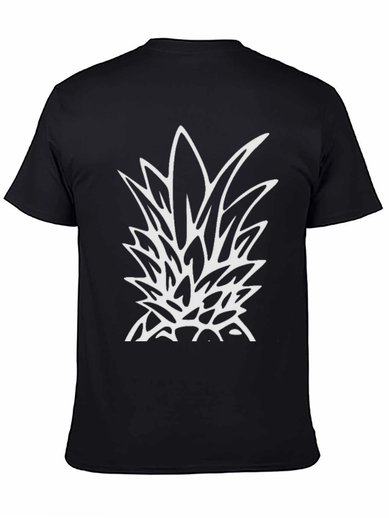Black Pineapple Graphic Tee - Tropical Style