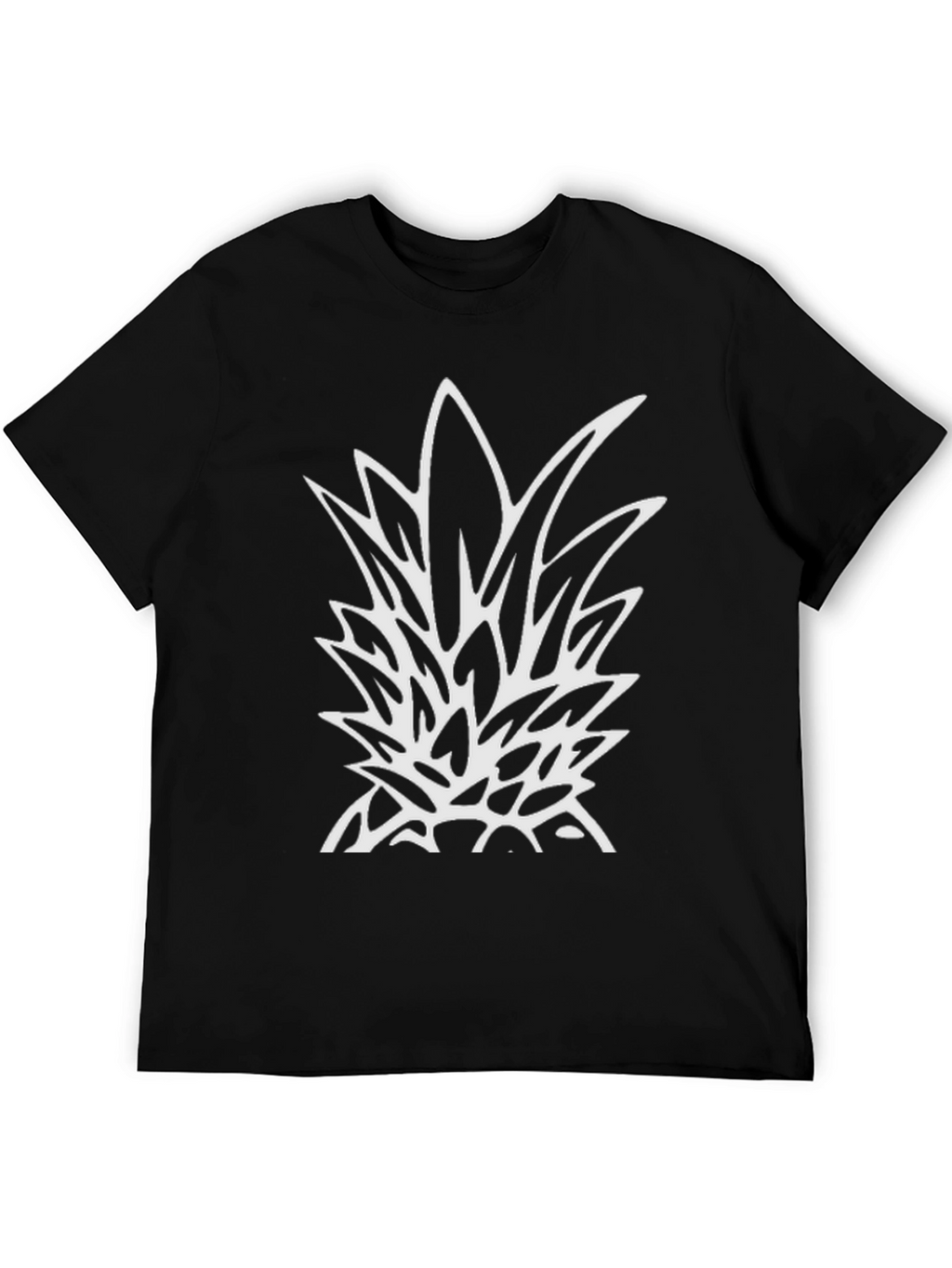 Black Pineapple Graphic Tee - Tropical Style