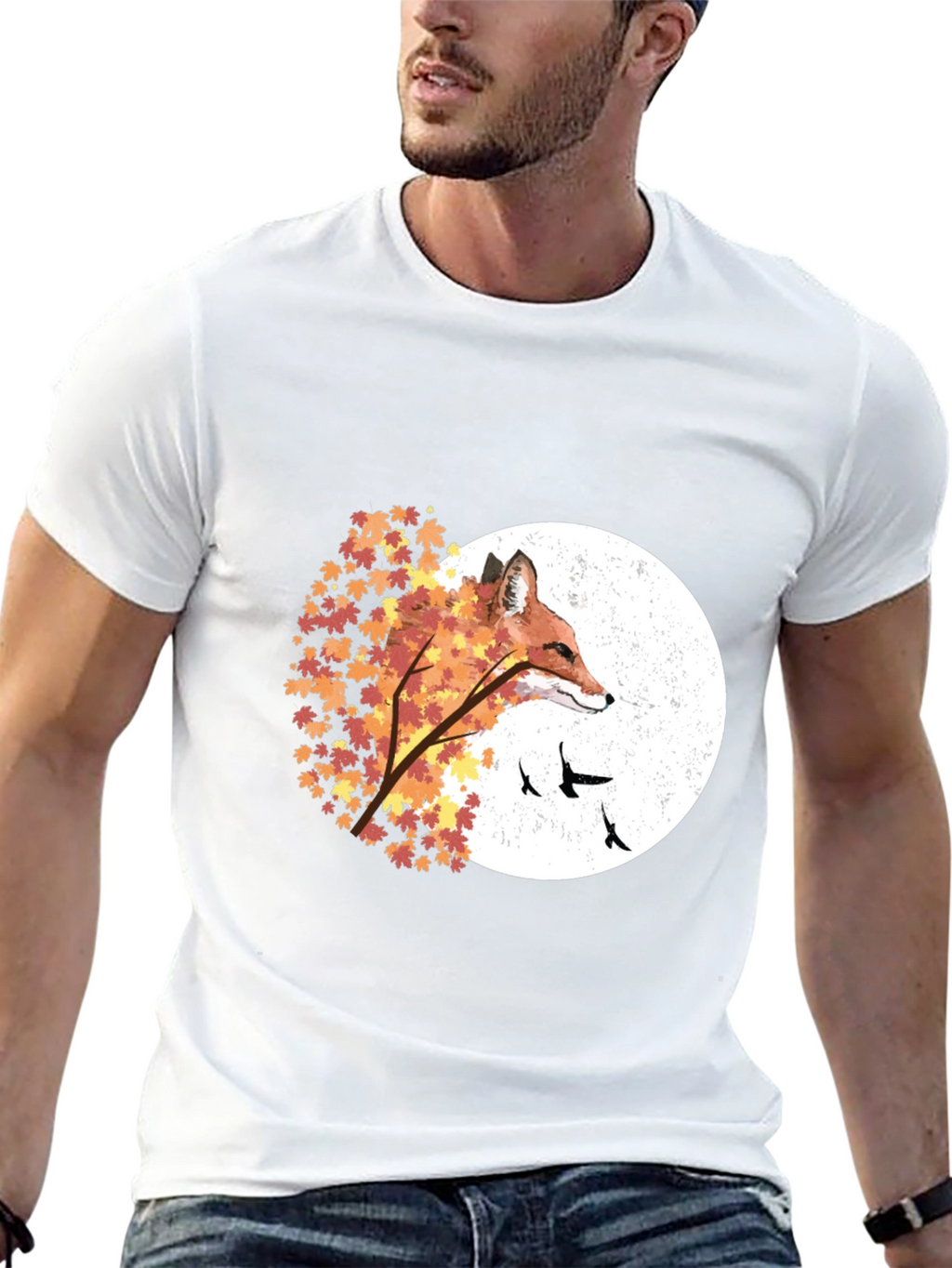 Autumn Fox Graphic Tee - Nature Inspired Design