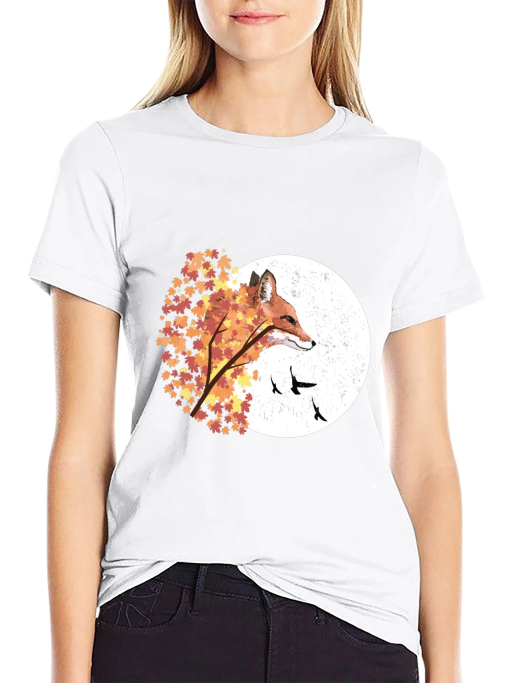 Autumn Fox Graphic Tee - Nature Inspired Design
