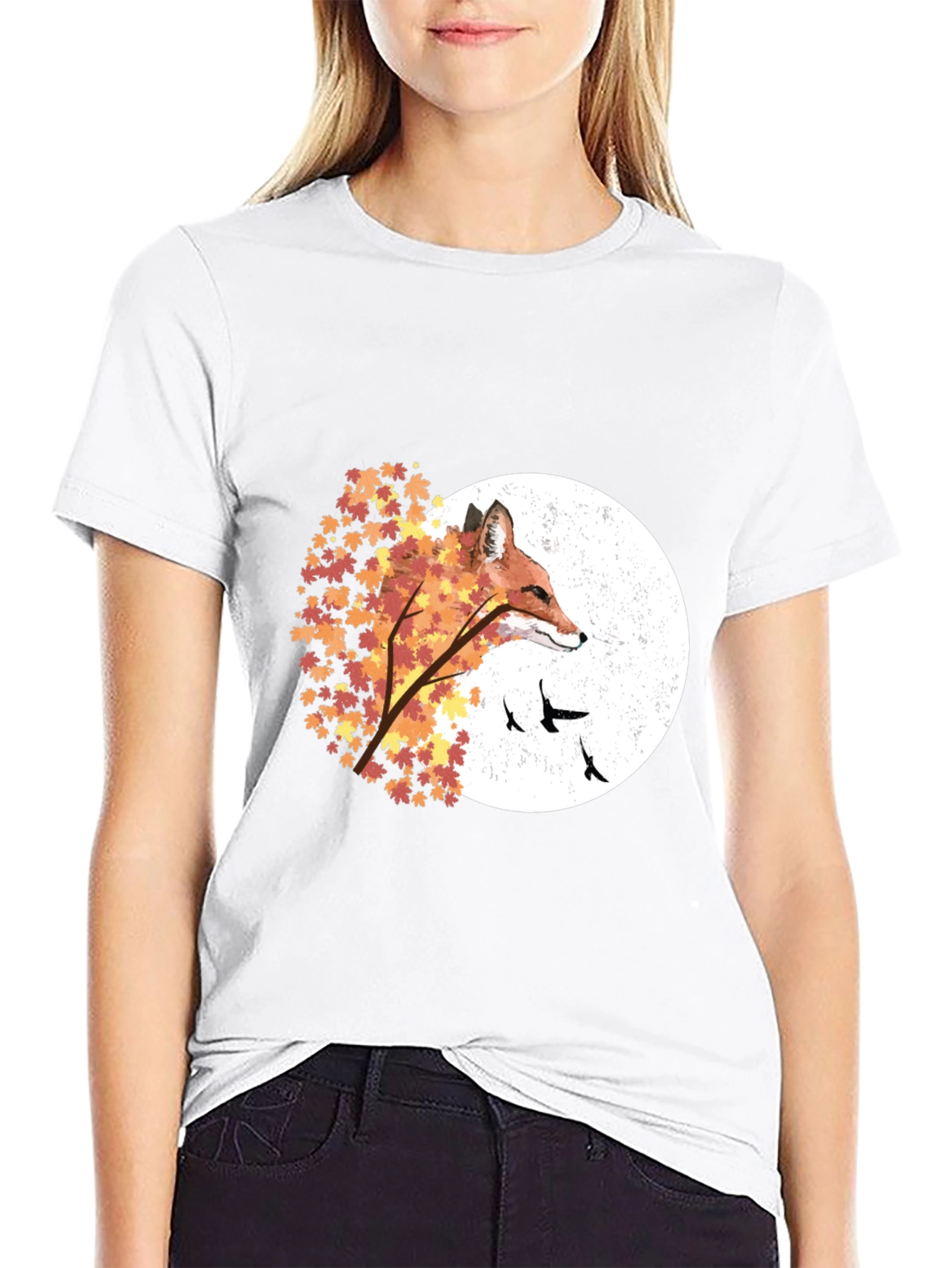 Autumn Fox Graphic Tee - Nature Inspired Design