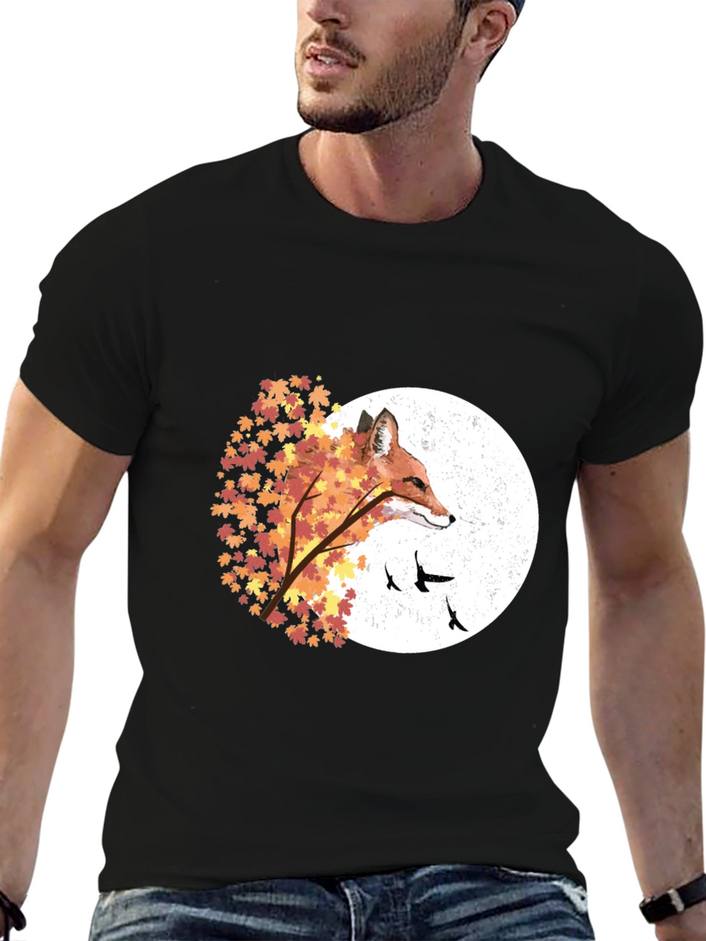 Autumn Fox Graphic Tee - Nature Inspired Design