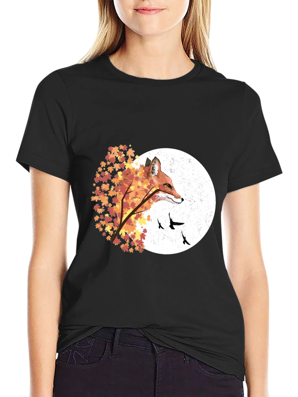 Autumn Fox Graphic Tee - Nature Inspired Design