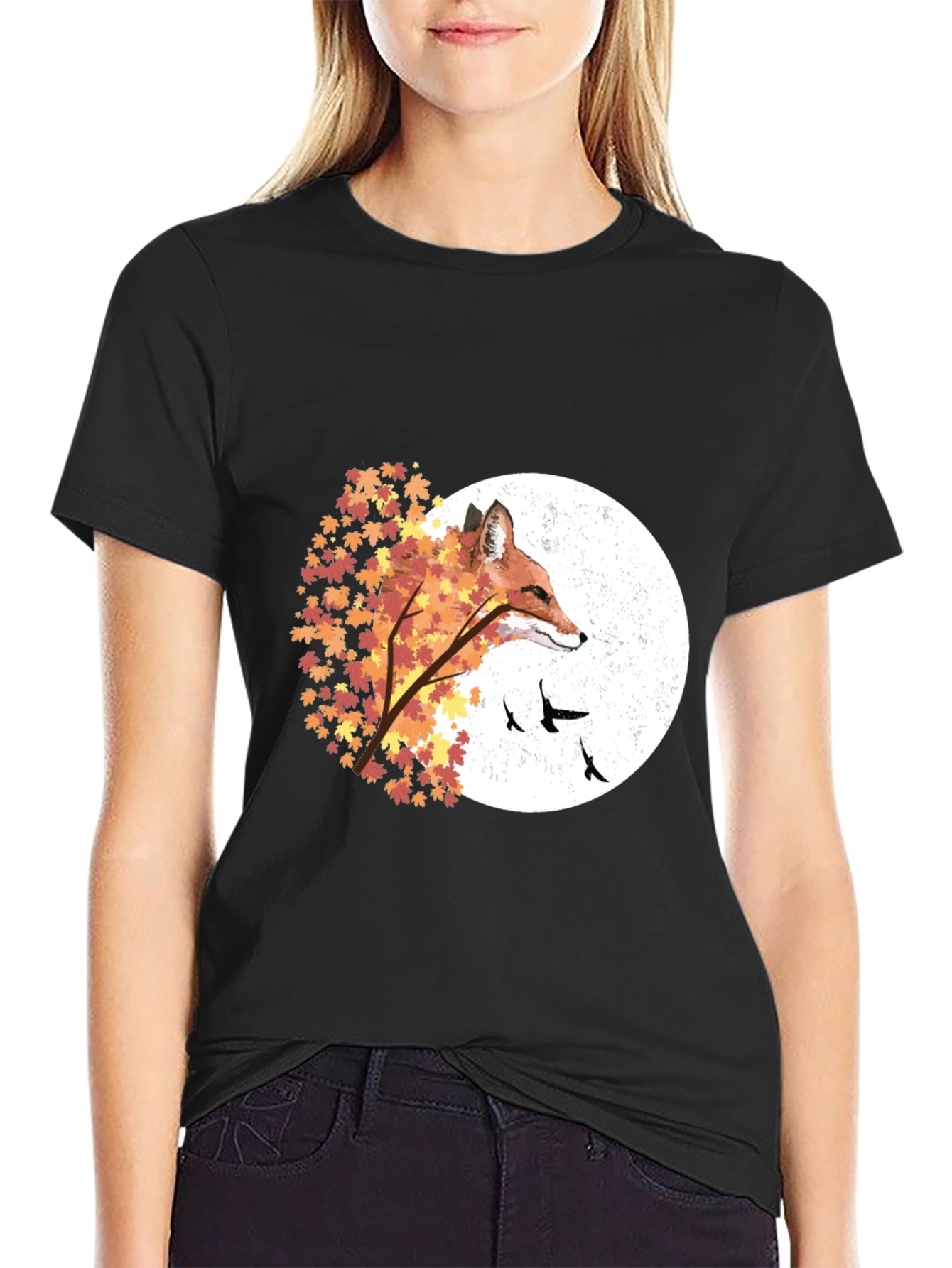 Autumn Fox Graphic Tee - Nature Inspired Design
