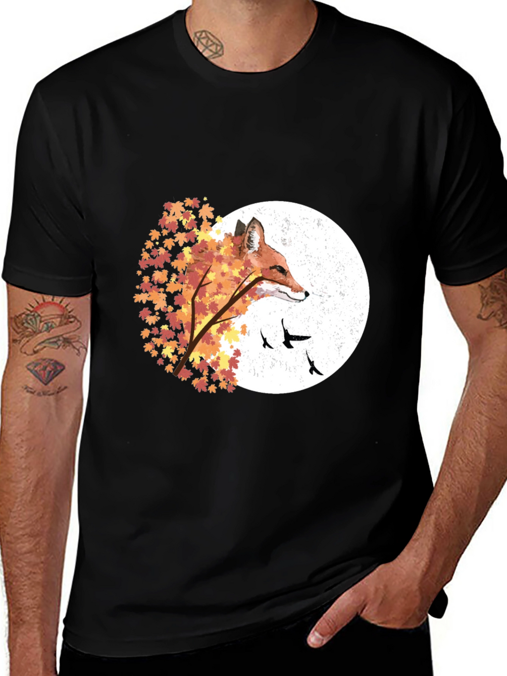 Autumn Fox Graphic Tee - Nature Inspired Design