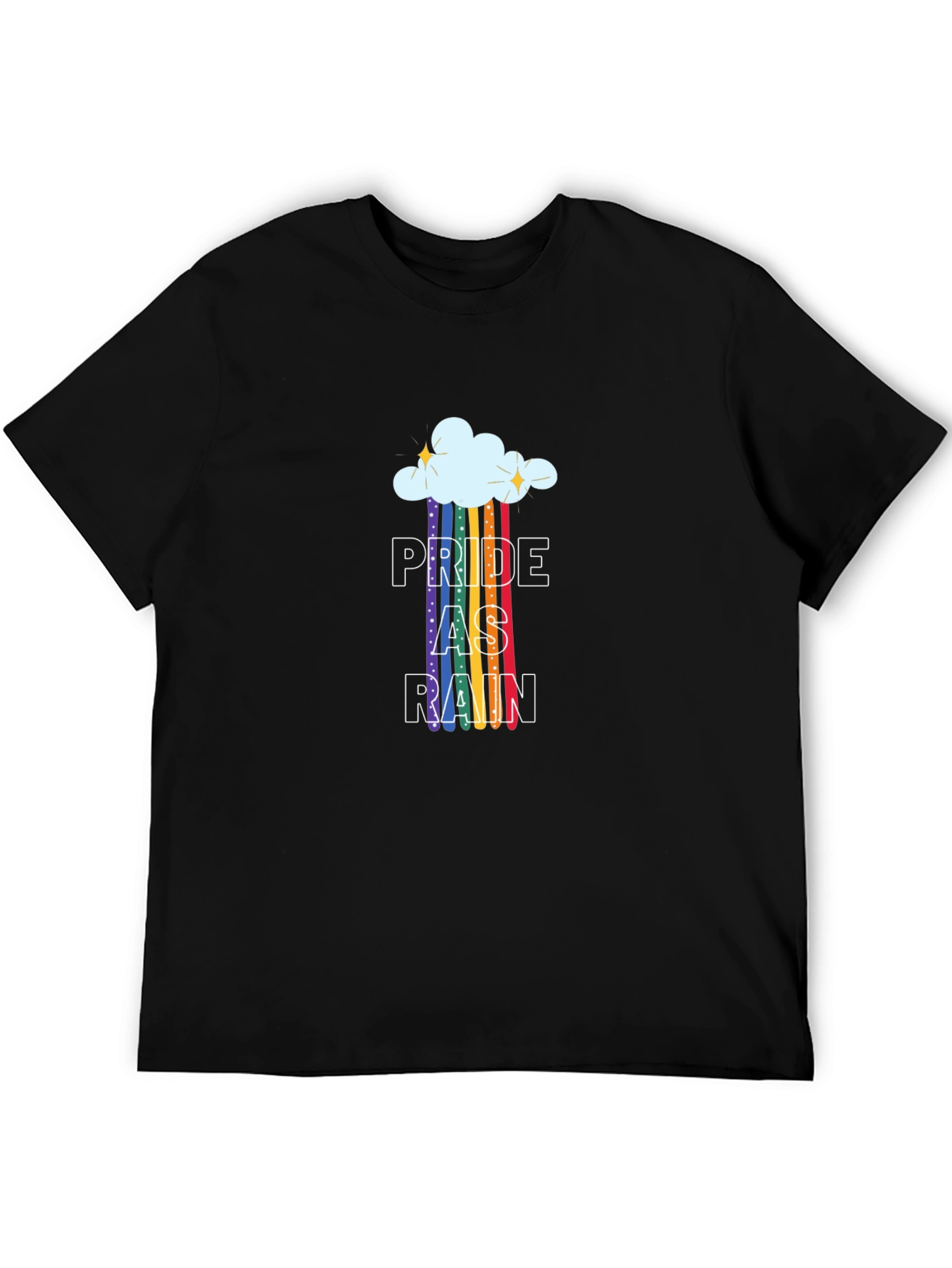 Pride As Rain T-Shirt - LGBTQ+ Rainbow Graphic Tee