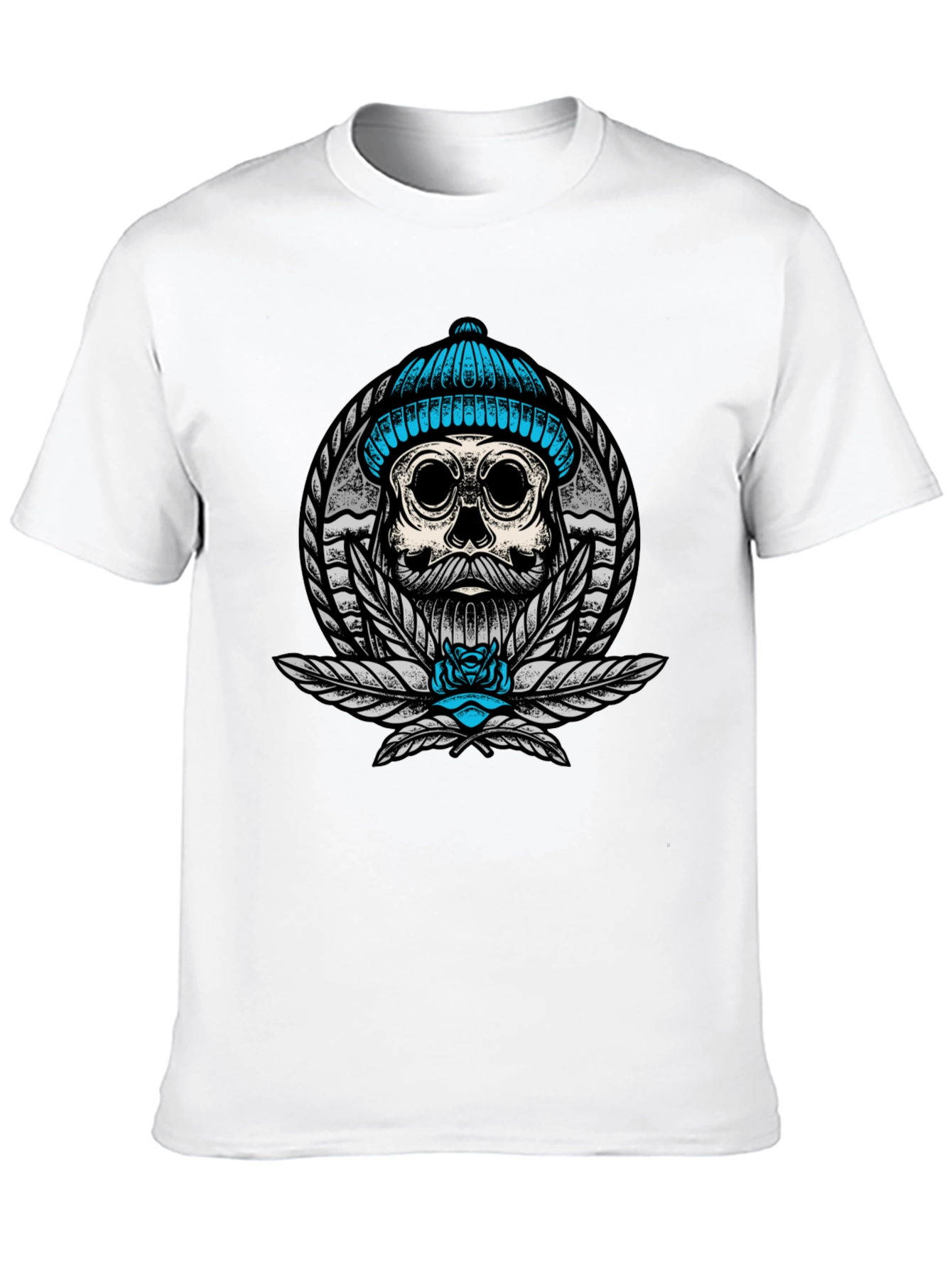 Skull with Beanie Graphic Tee