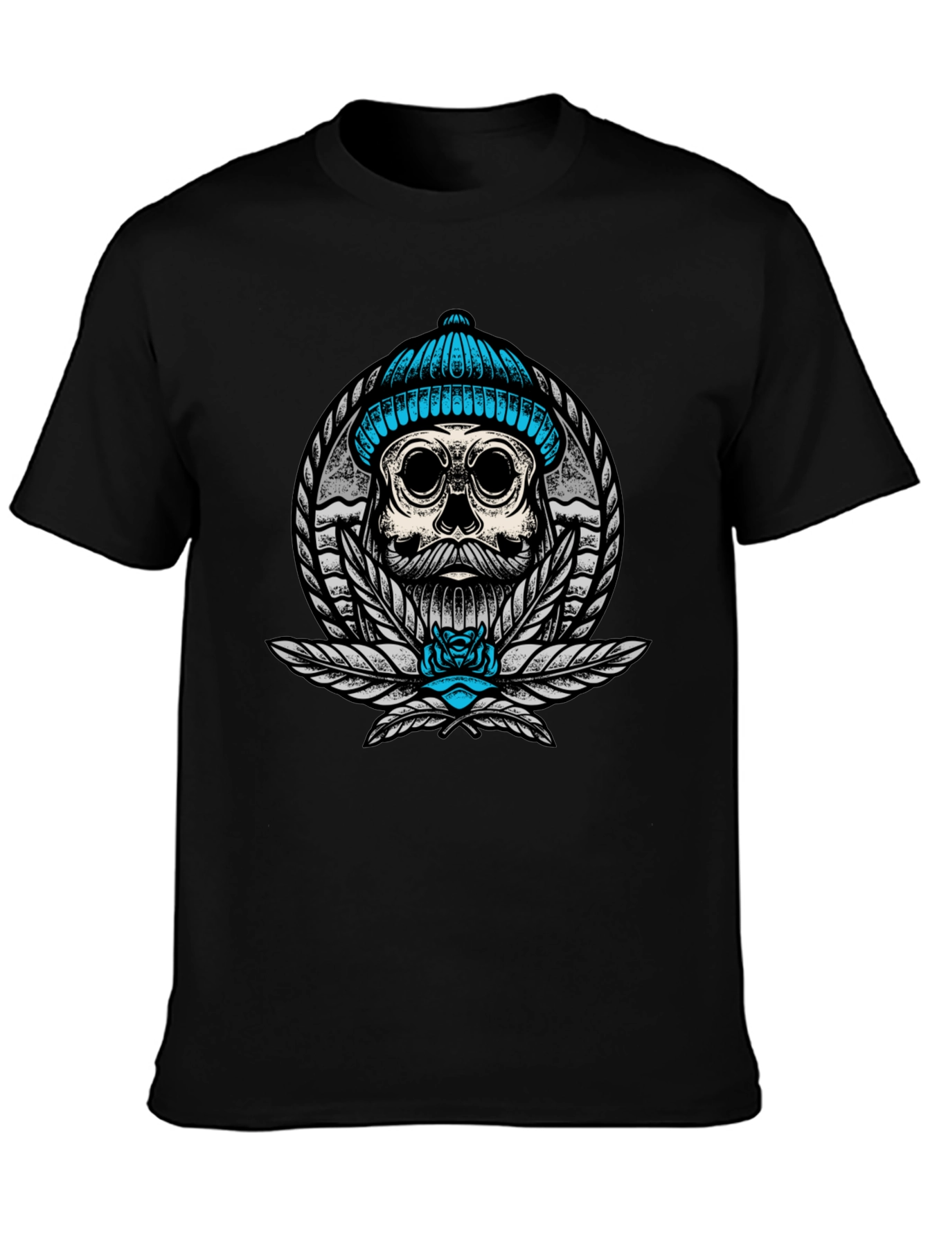 Skull with Beanie Graphic Tee