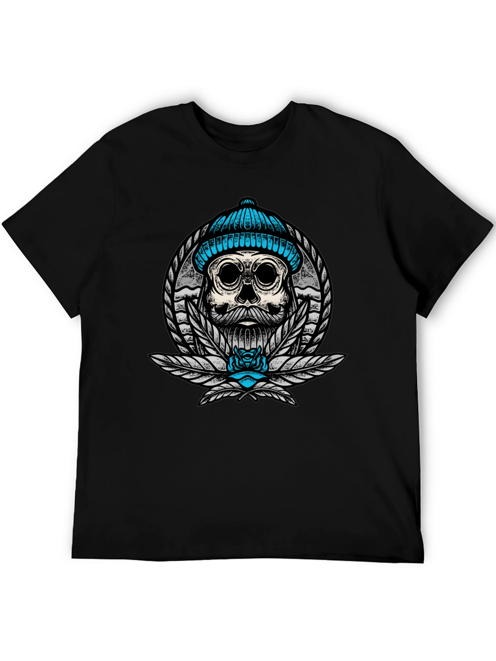 Skull with Beanie Graphic Tee