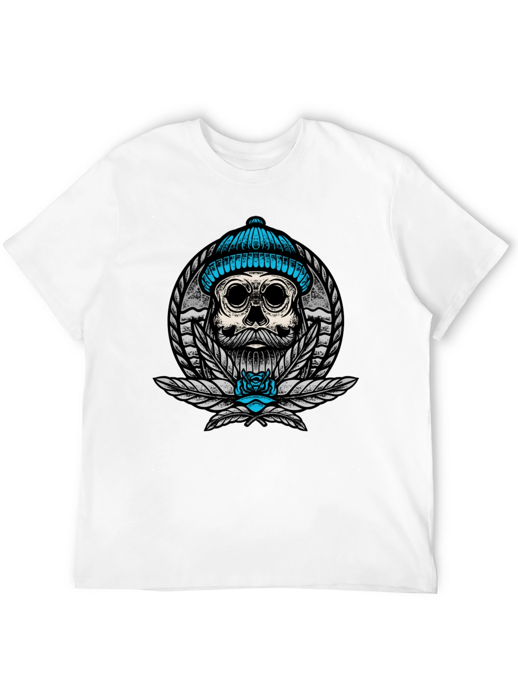Skull with Beanie Graphic Tee