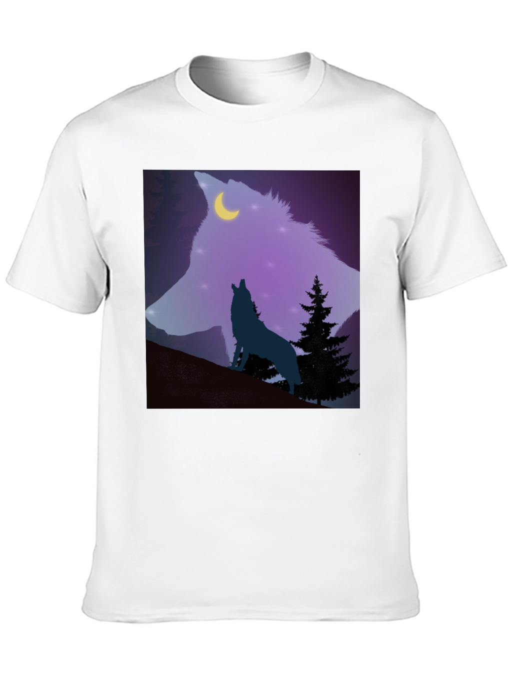 Wolf Moon Graphic Tee - Mens Black T-Shirt