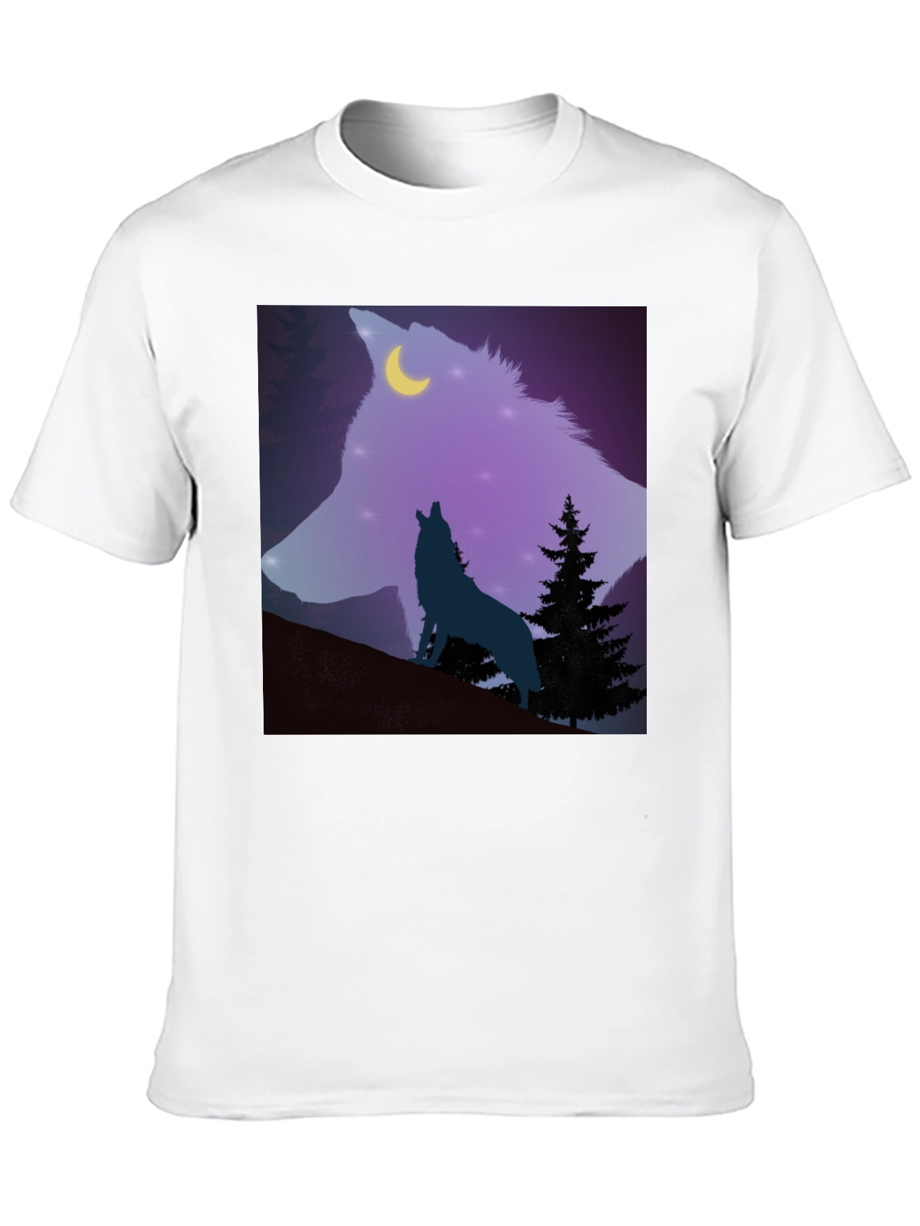 Wolf Moon Graphic Tee - Mens Black T-Shirt