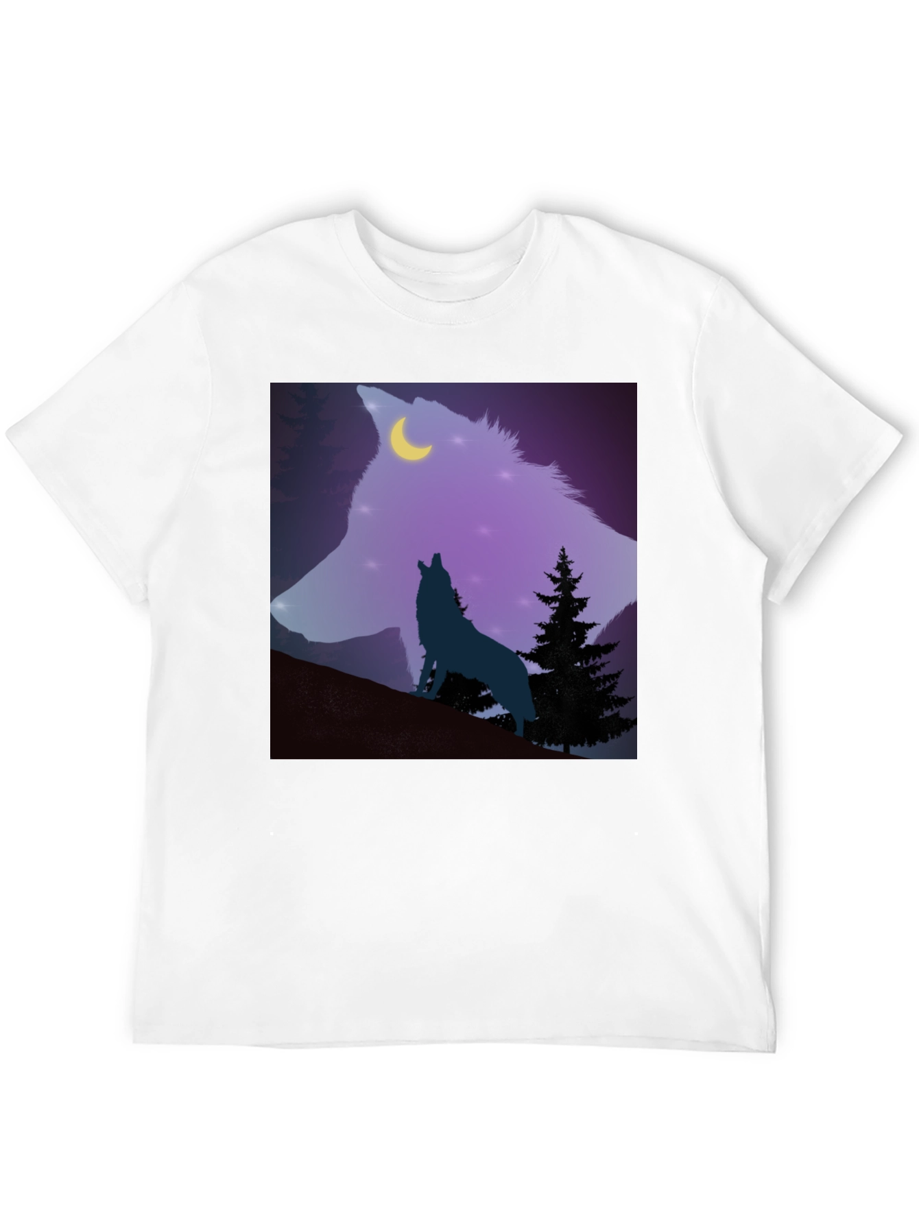 Wolf Moon Graphic Tee - Mens Black T-Shirt
