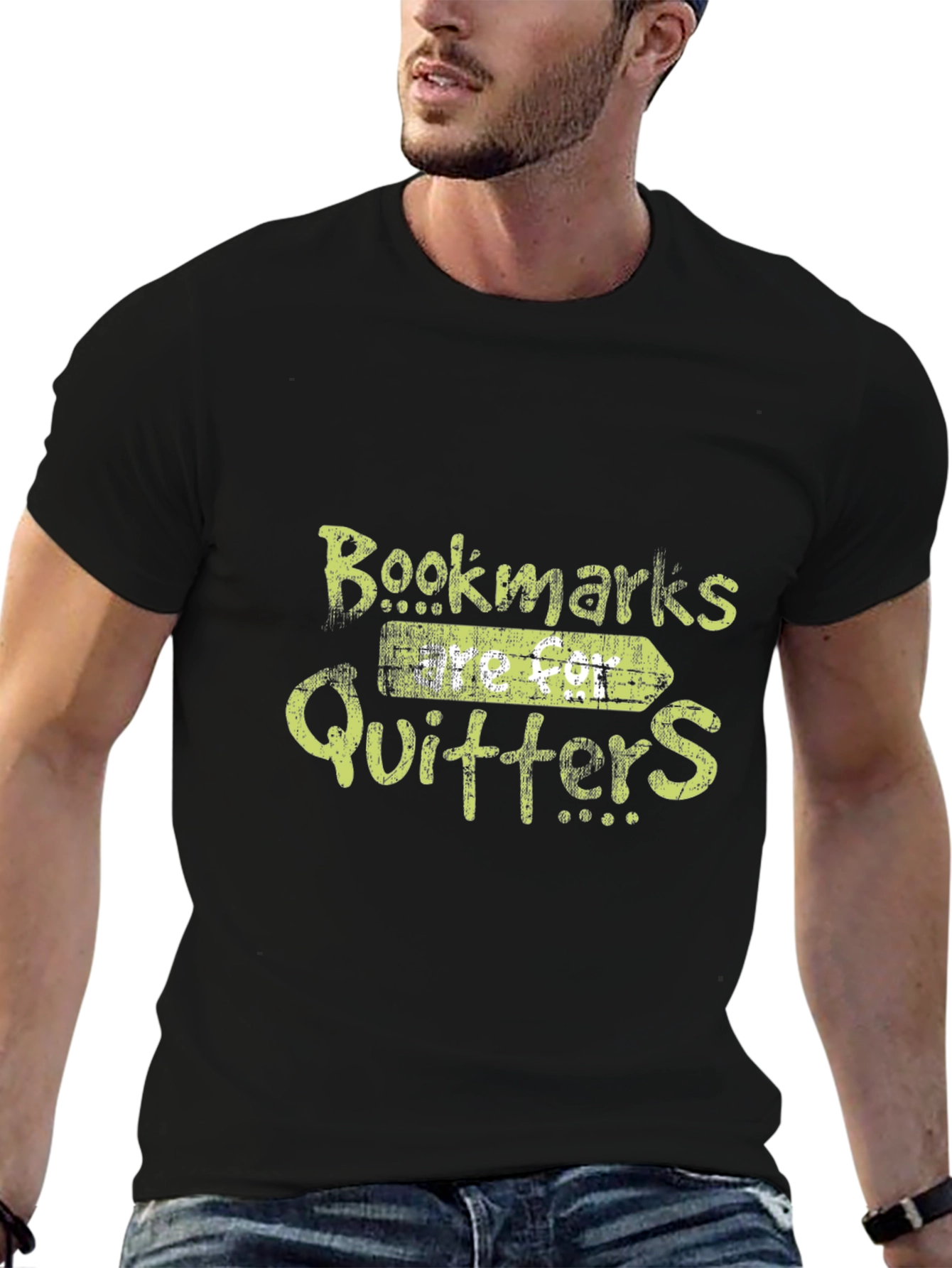 Bookmarks Are For Quitters Funny Graphic T-Shirt