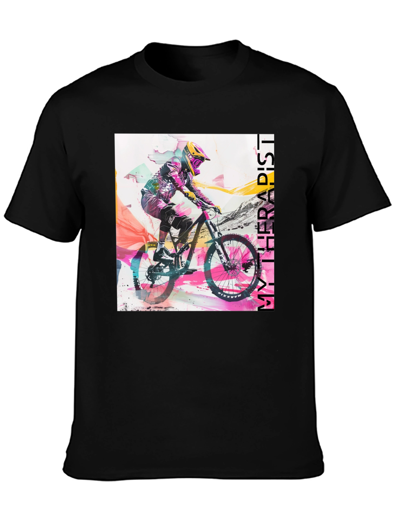 Mountain Bike Therapy Tee - Ride Your Worries Away