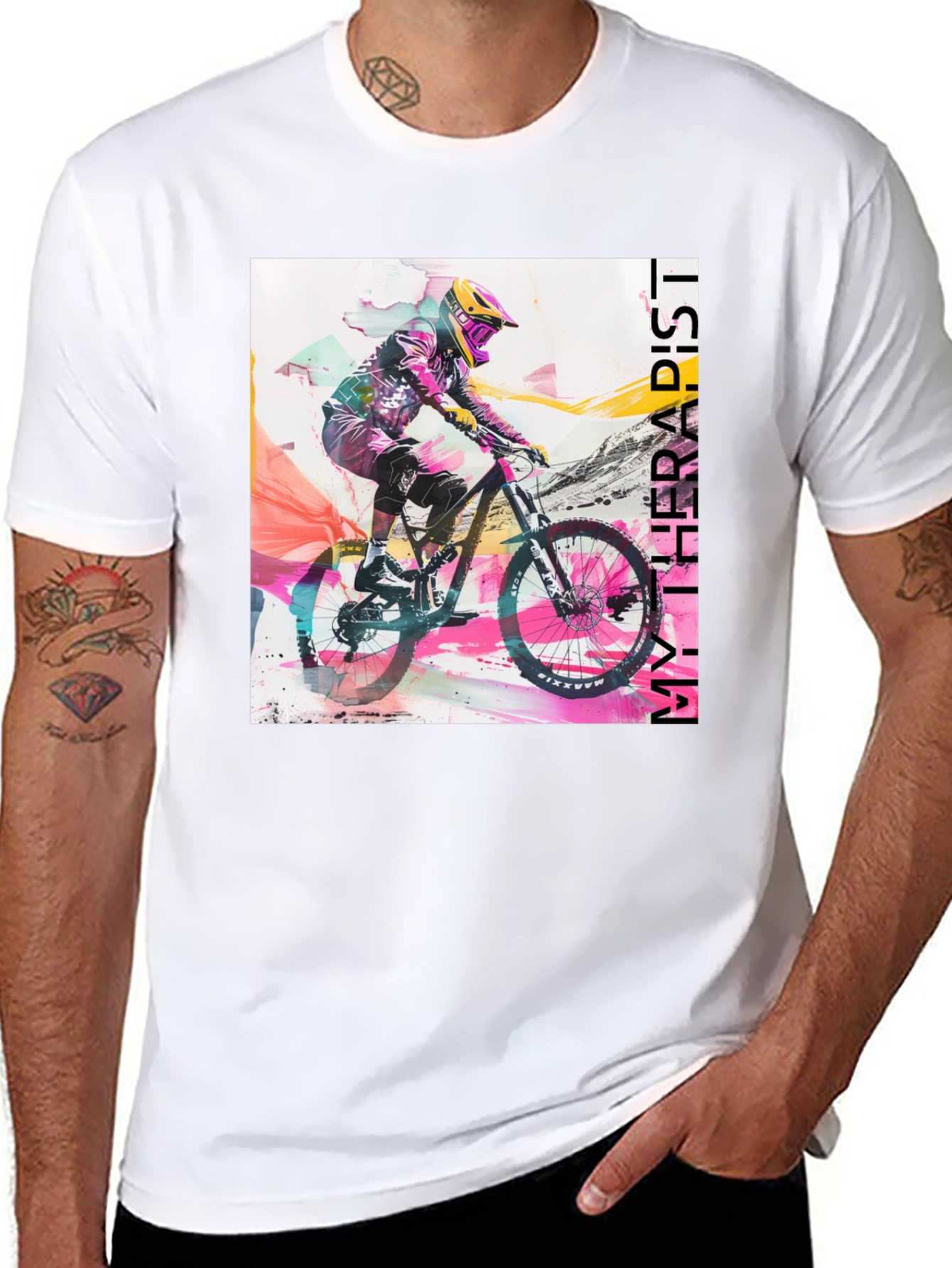 Mountain Bike Therapy Tee - Ride Your Worries Away