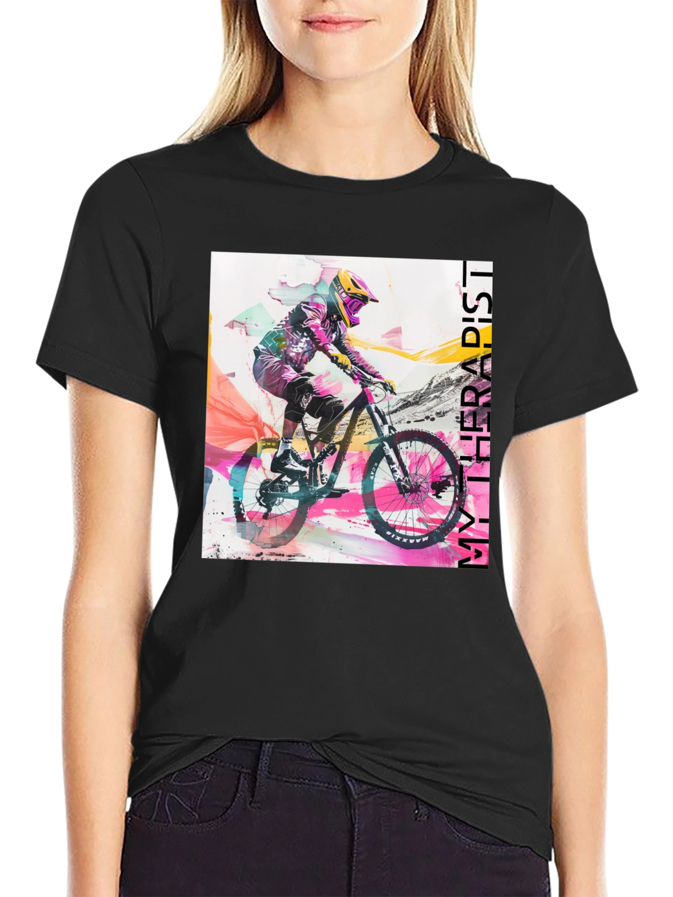Mountain Bike Therapy Tee - Ride Your Worries Away