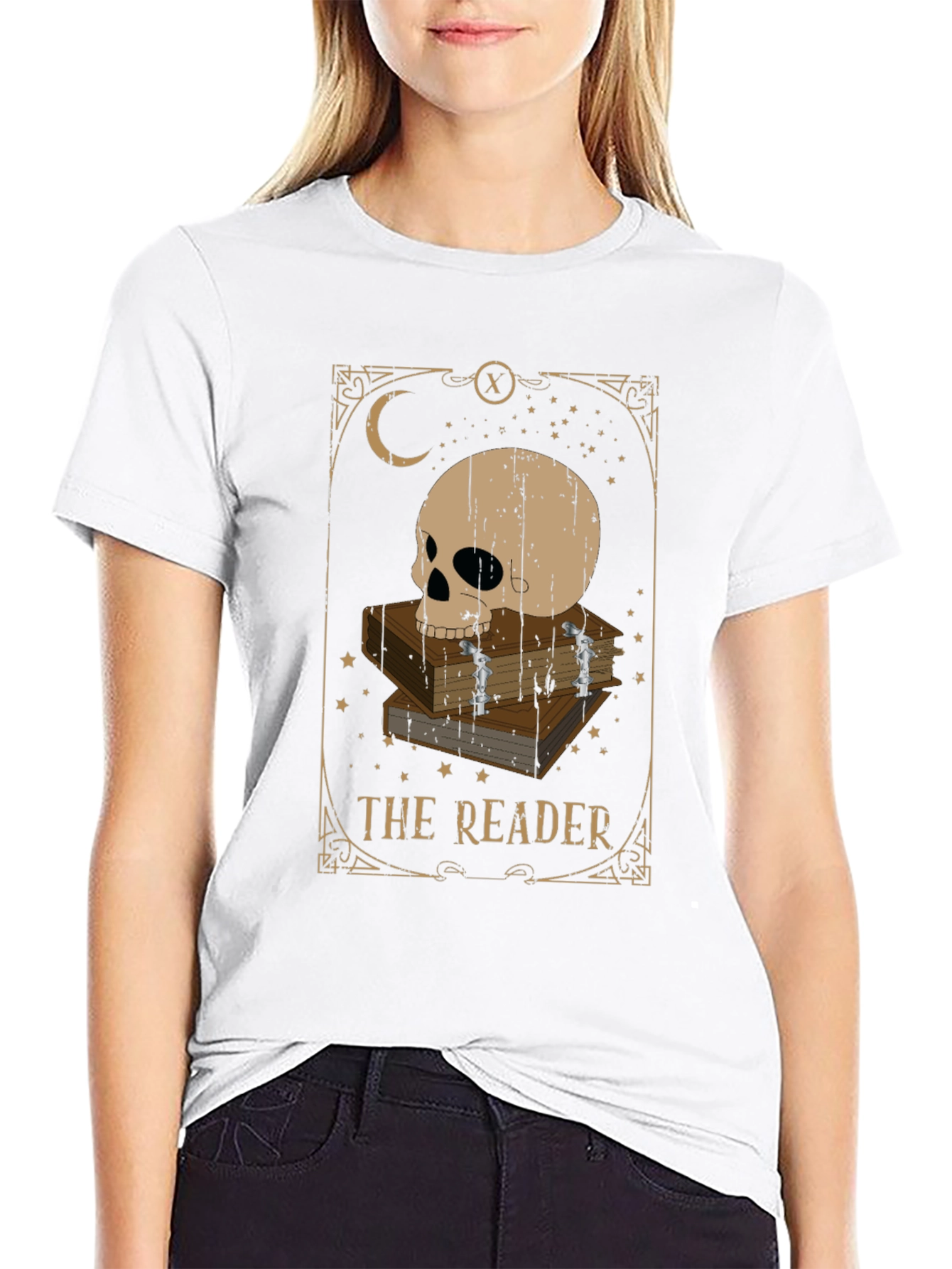 The Reader Tarot Card T-Shirt - Stylish Gothic Apparel