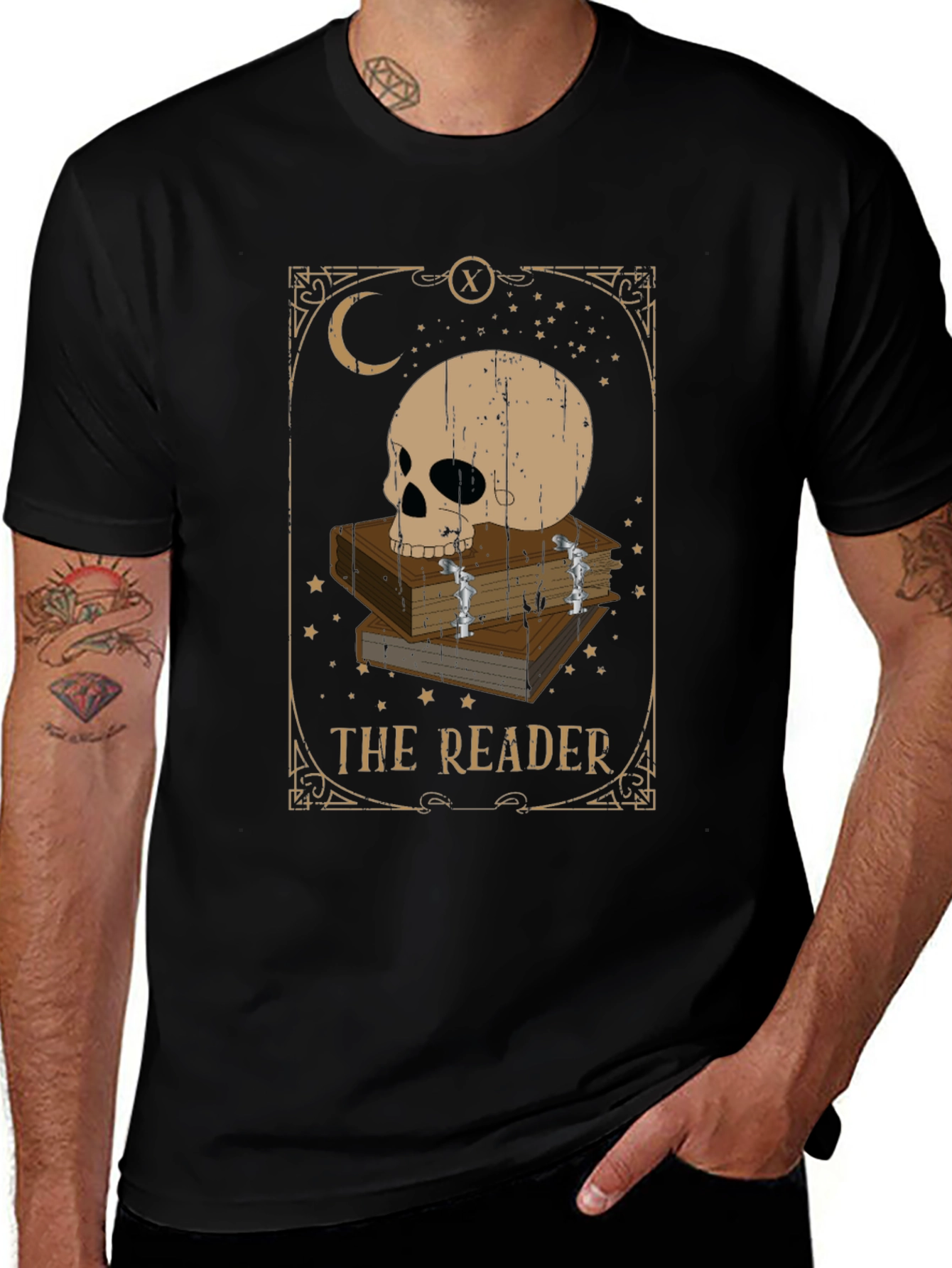 The Reader Tarot Card T-Shirt - Stylish Gothic Apparel