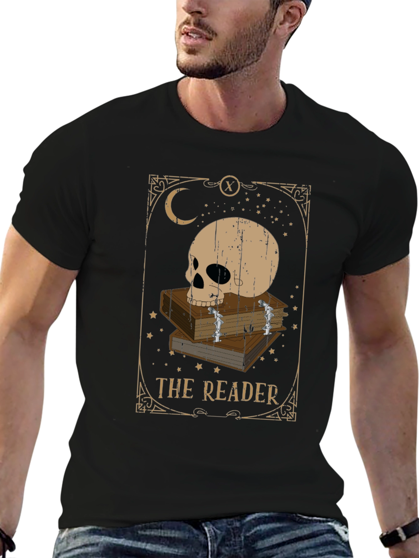 The Reader Tarot Card T-Shirt - Stylish Gothic Apparel