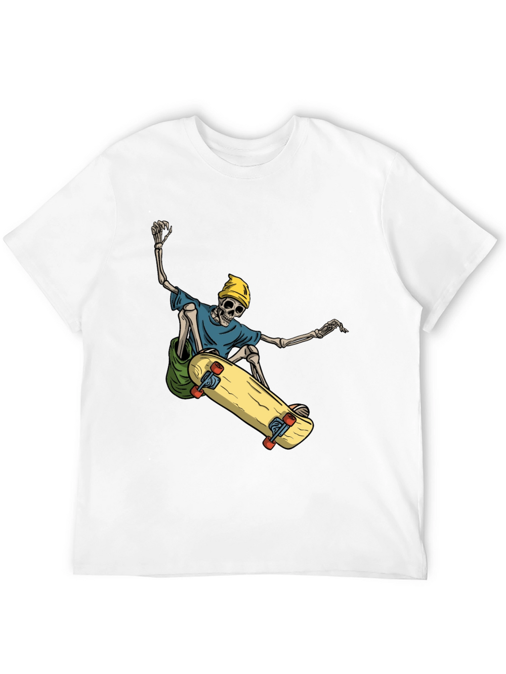 Skateboarding Skeleton Graphic Tee - Cool and Unique!