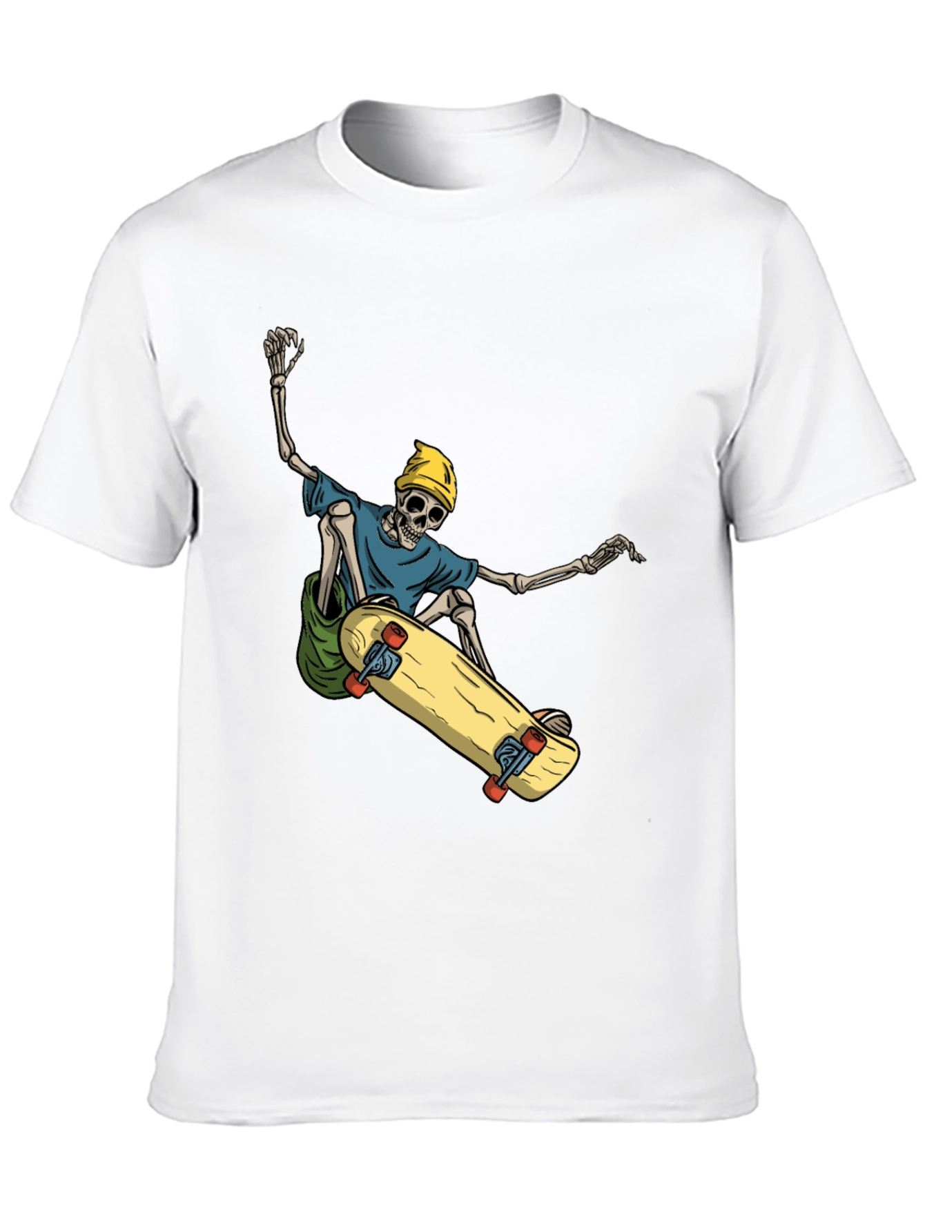 Skateboarding Skeleton Graphic Tee - Cool and Unique!