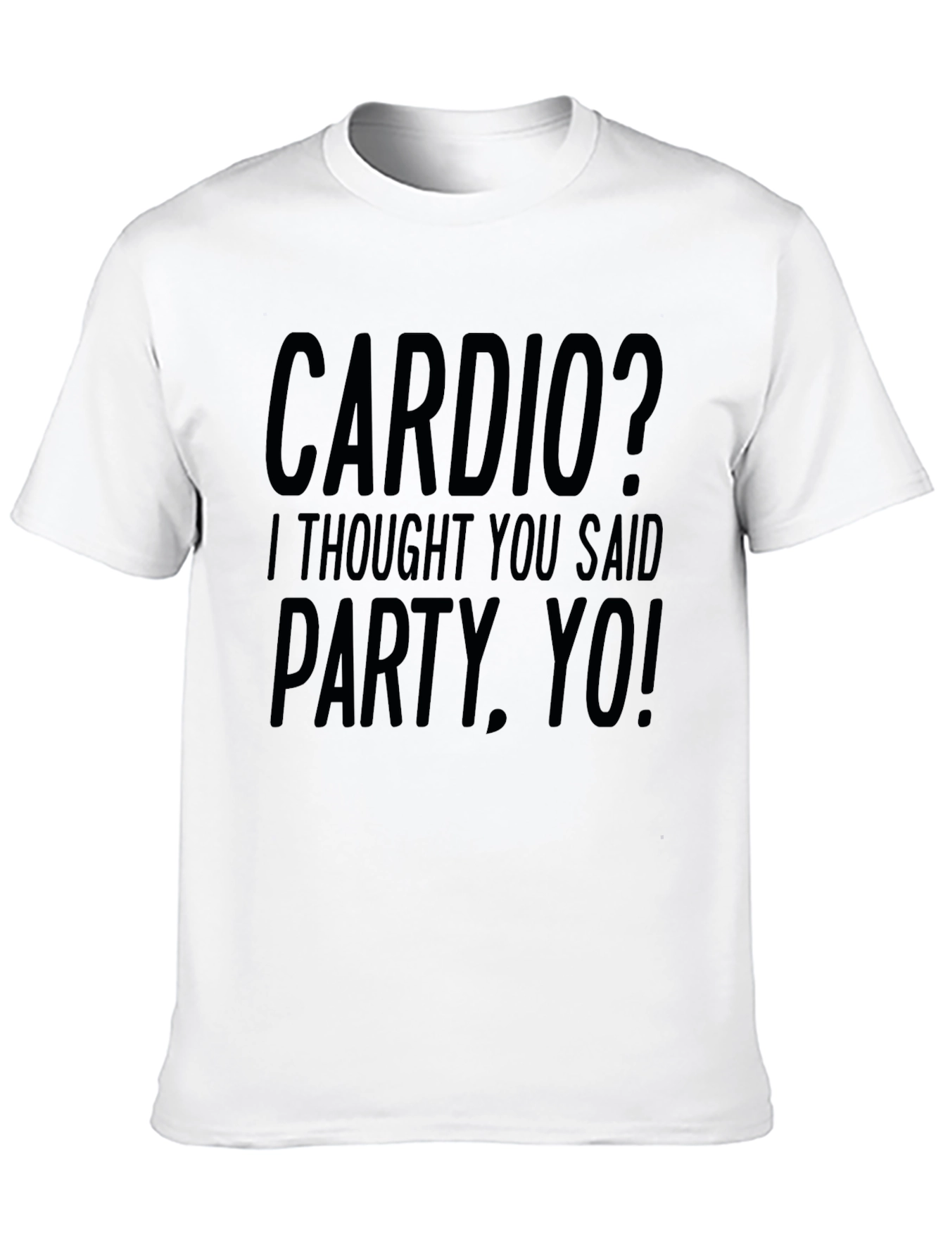 Cardio? Party Yo! Black Graphic Tee