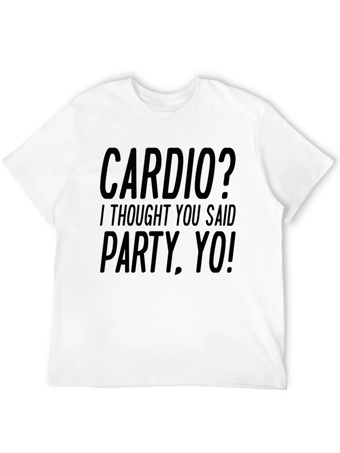Cardio? Party Yo! Black Graphic Tee