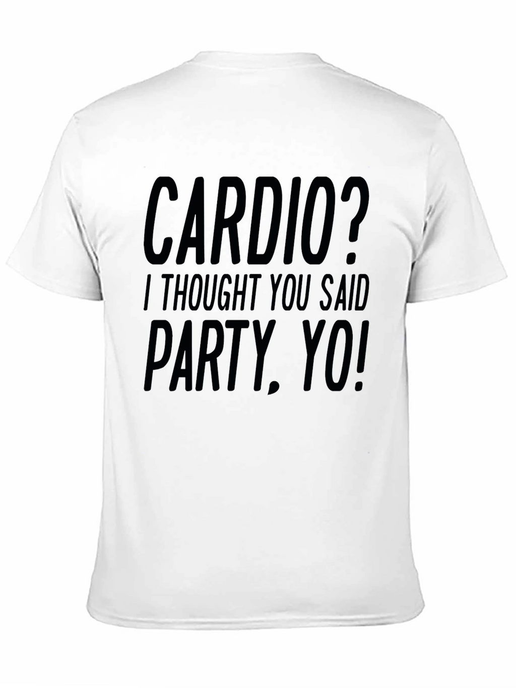 Cardio? Party Yo! Black Graphic Tee