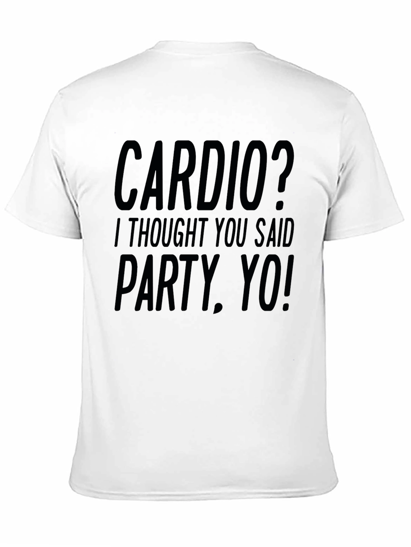 Cardio? Party Yo! Black Graphic Tee