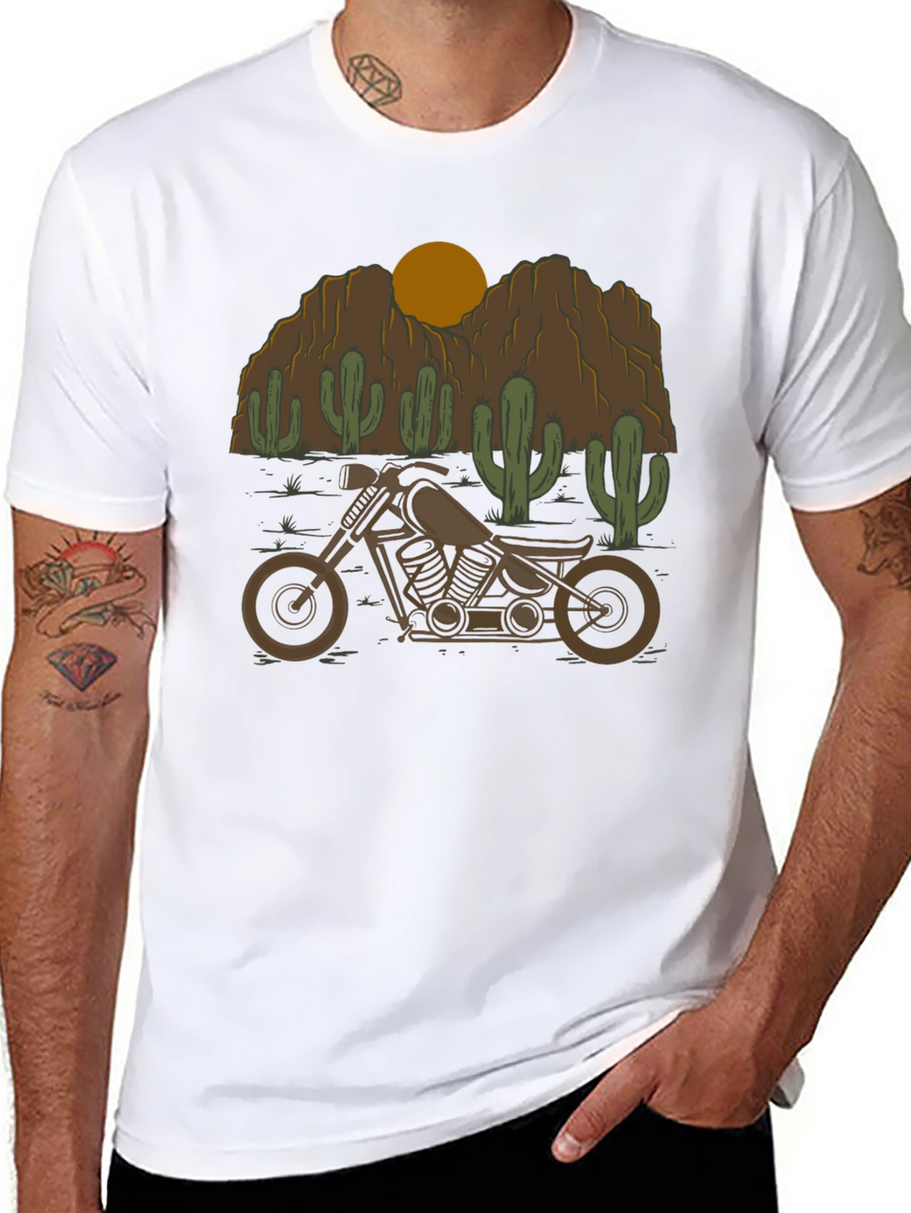 Motorcycle Desert Graphic Tee