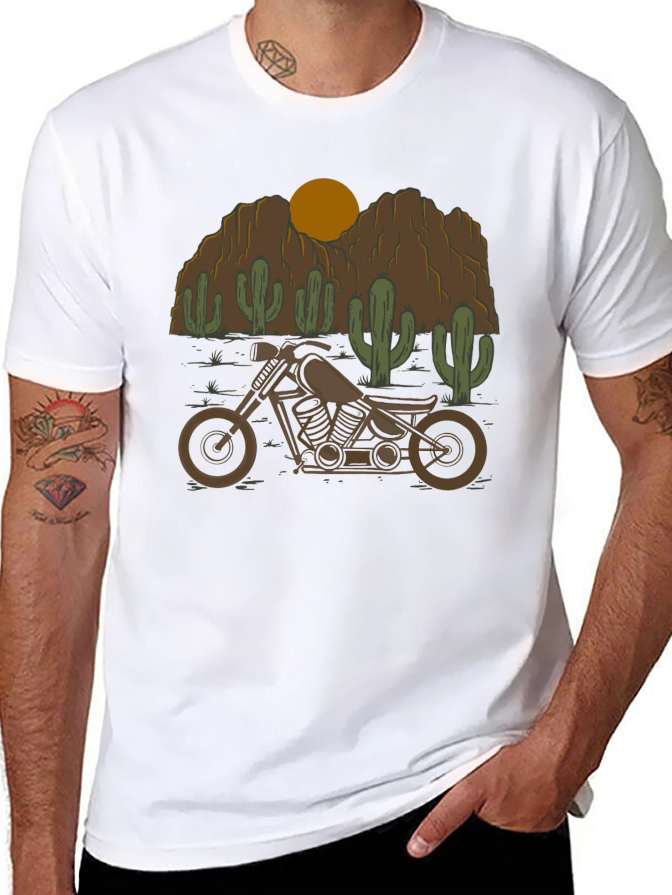 Motorcycle Desert Graphic Tee