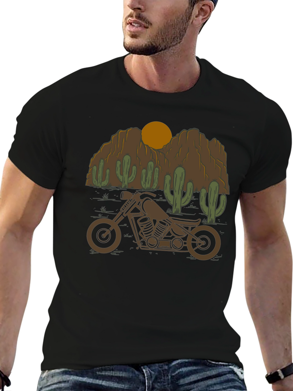 Motorcycle Desert Graphic Tee