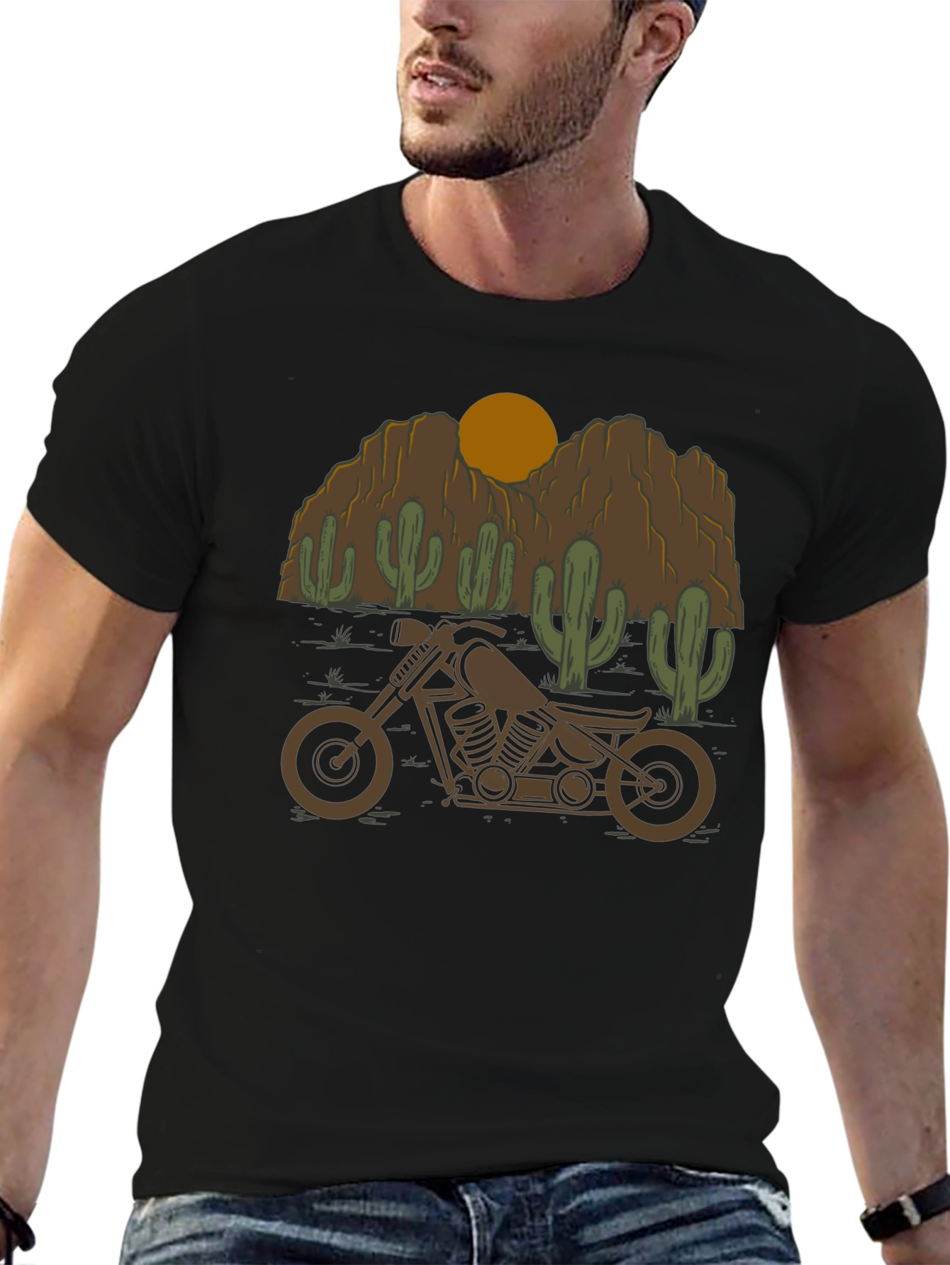 Motorcycle Desert Graphic Tee